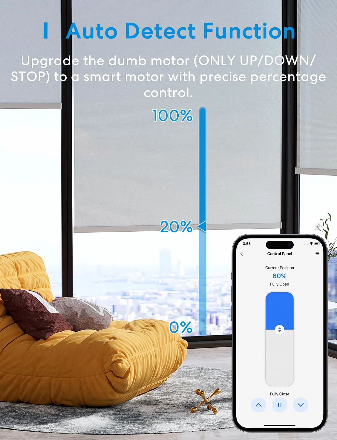 Meross Matter Wlan przełącznik rolet Smart (wymagany kabel), kompatybilny z Apple HomeKit, Alexa, Google Home i Home Assistant, sterowanie roletą Smart Home, 4 sztuki