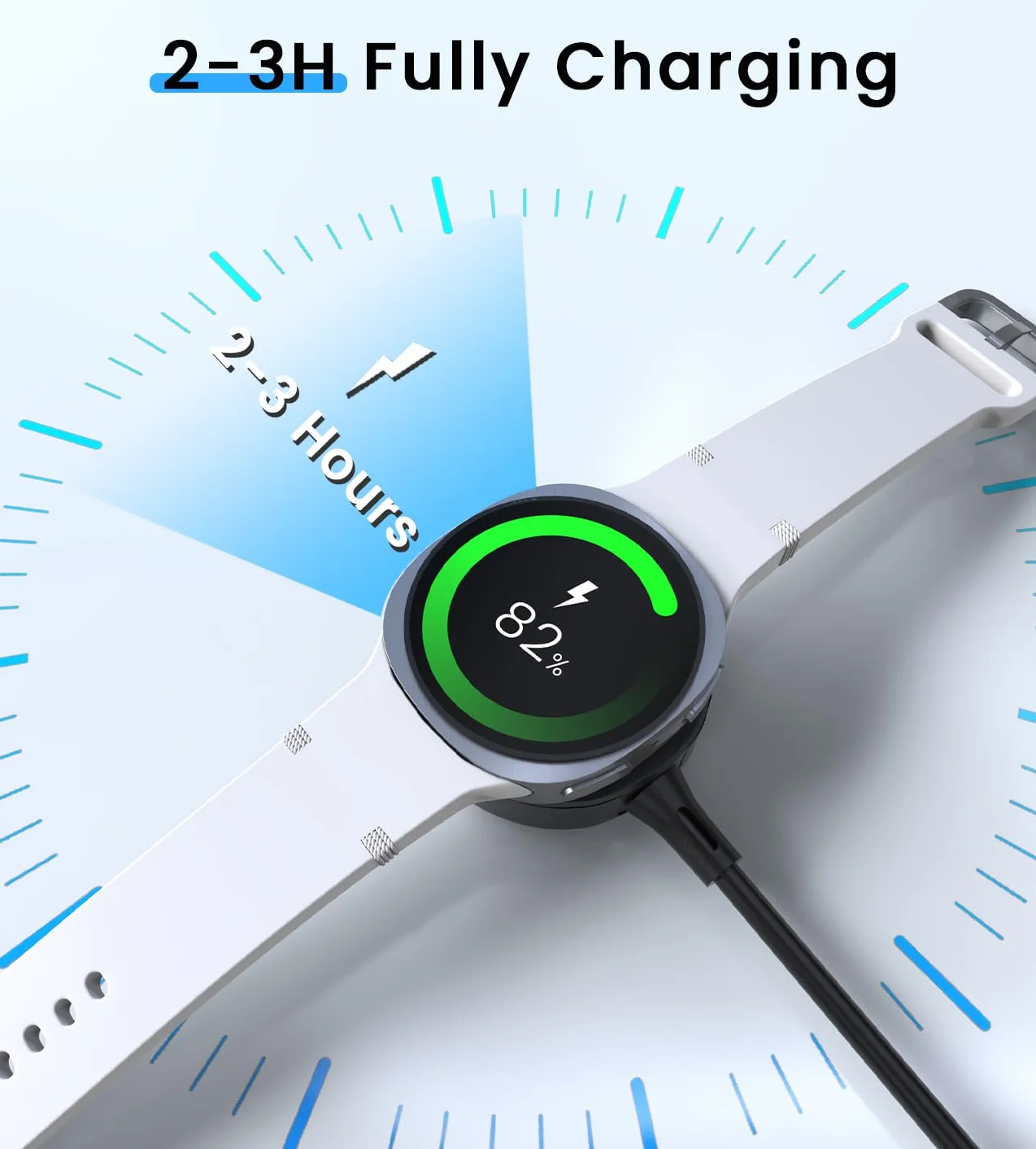 Magnetyczna ładowarka USB C do Samsung Galaxy Watch 8/8 Classic/7/6/6 Classic/5 Pro/5/4/3/FE/Ultra/Active 1/2