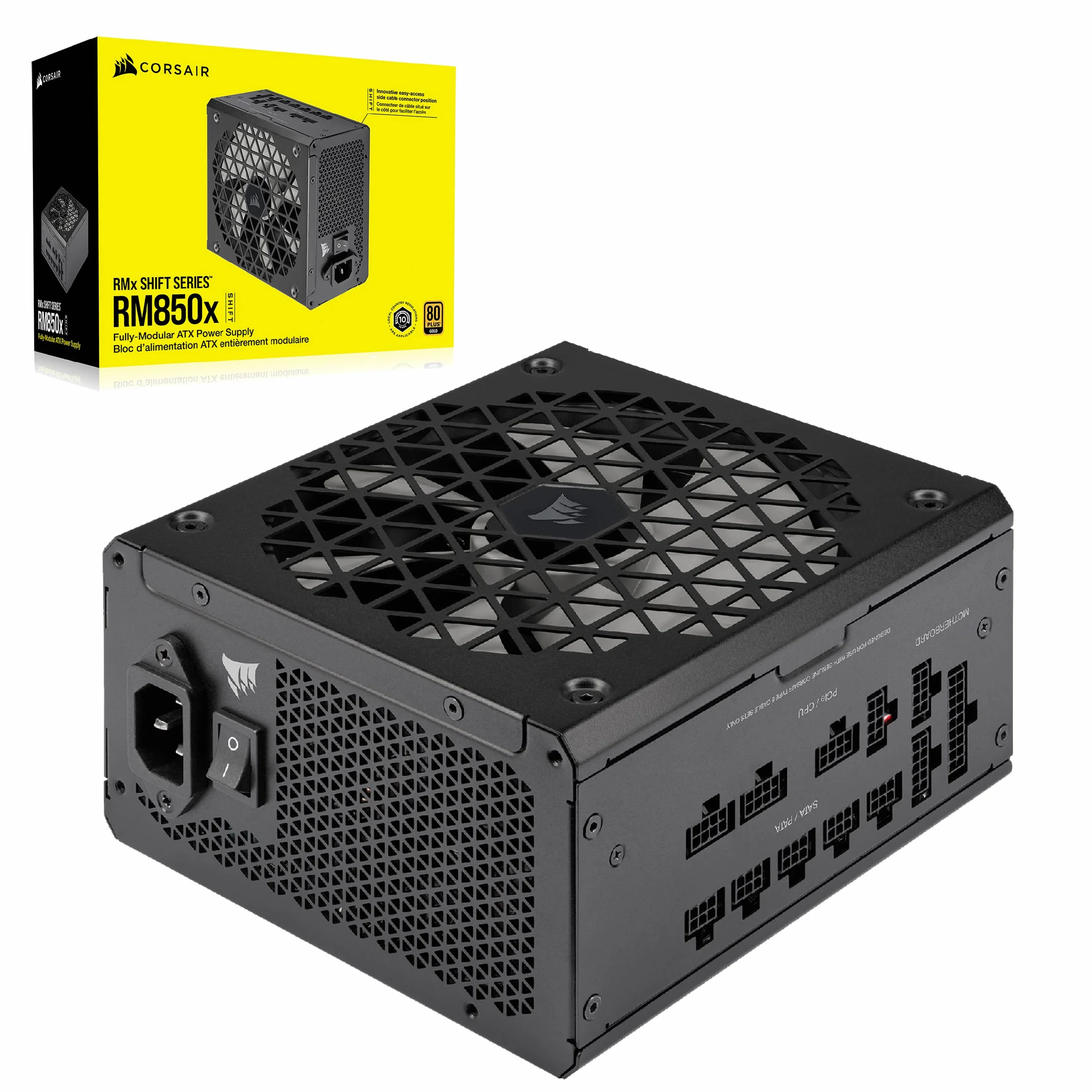 Corsair RM850x SHIFT W pełni modułowy zasilacz ATX 3.1 PCIe 5.1 80 PLUS Gold Czarny
