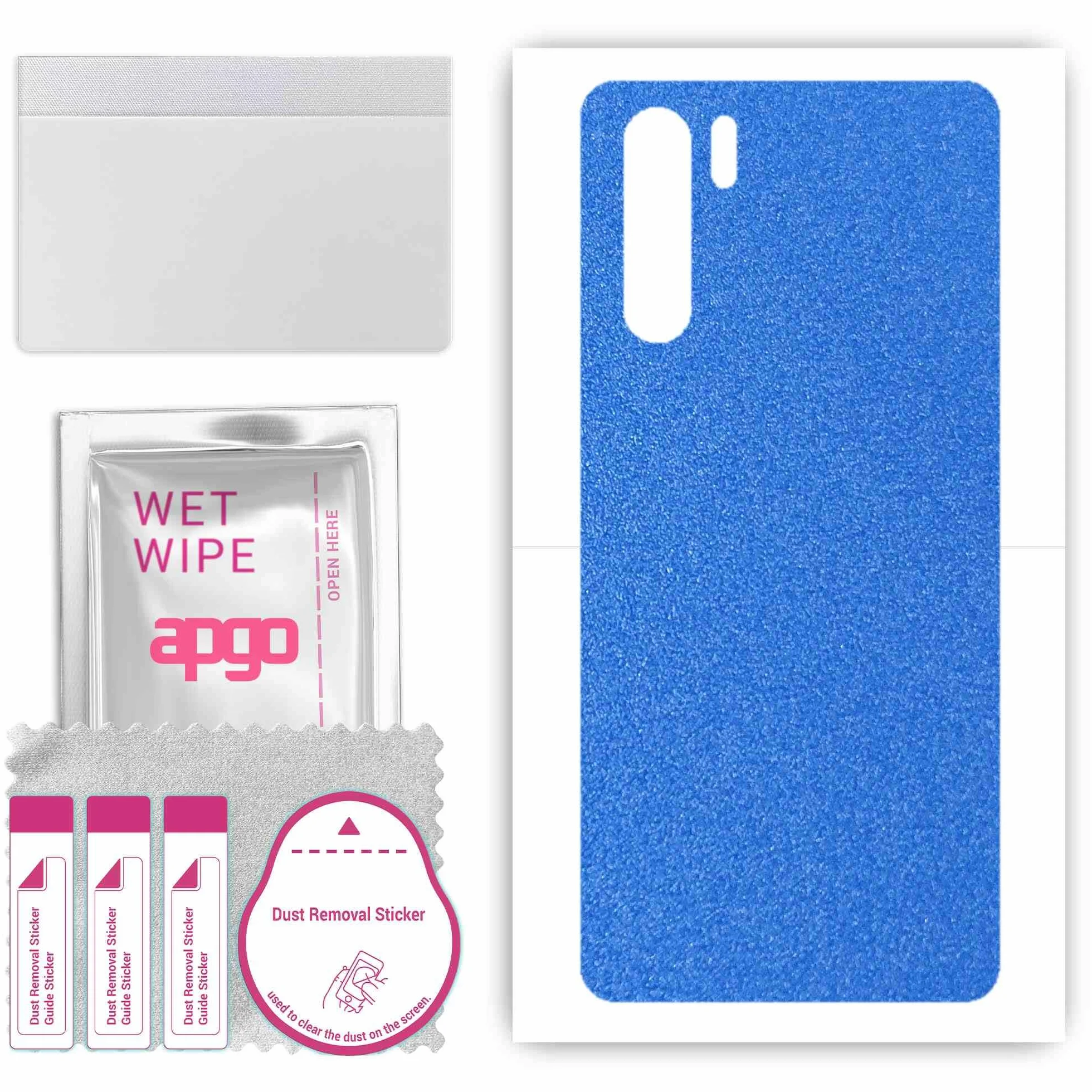 apgo Skórka strukturalna na tył do Oppo Reno3 CPH2043 - Niebieski Pastel Matowy