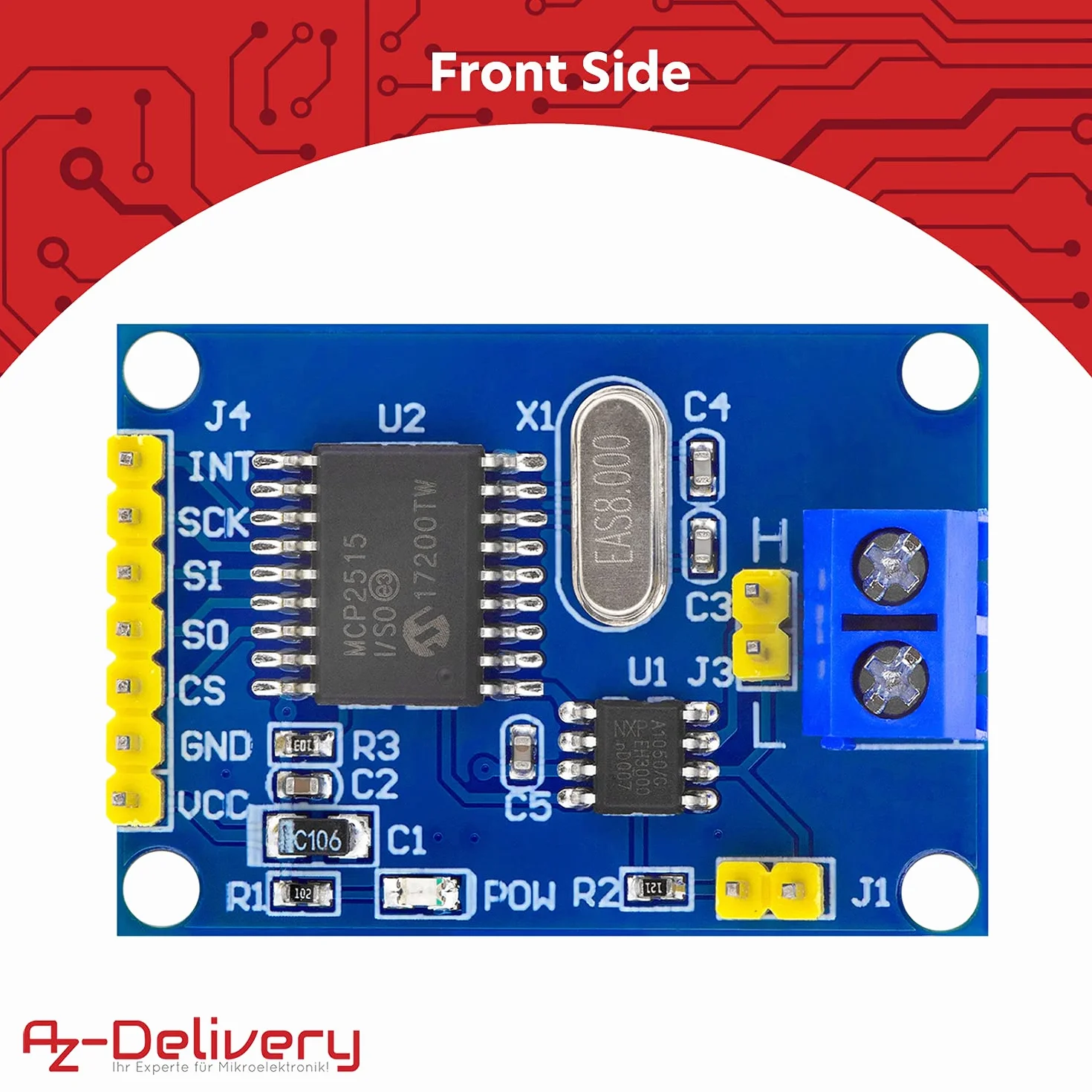 AZDelivery MCP2515 CAN Bus Shield kompatybilny kompatybilny z Arduino w tym E-Book!