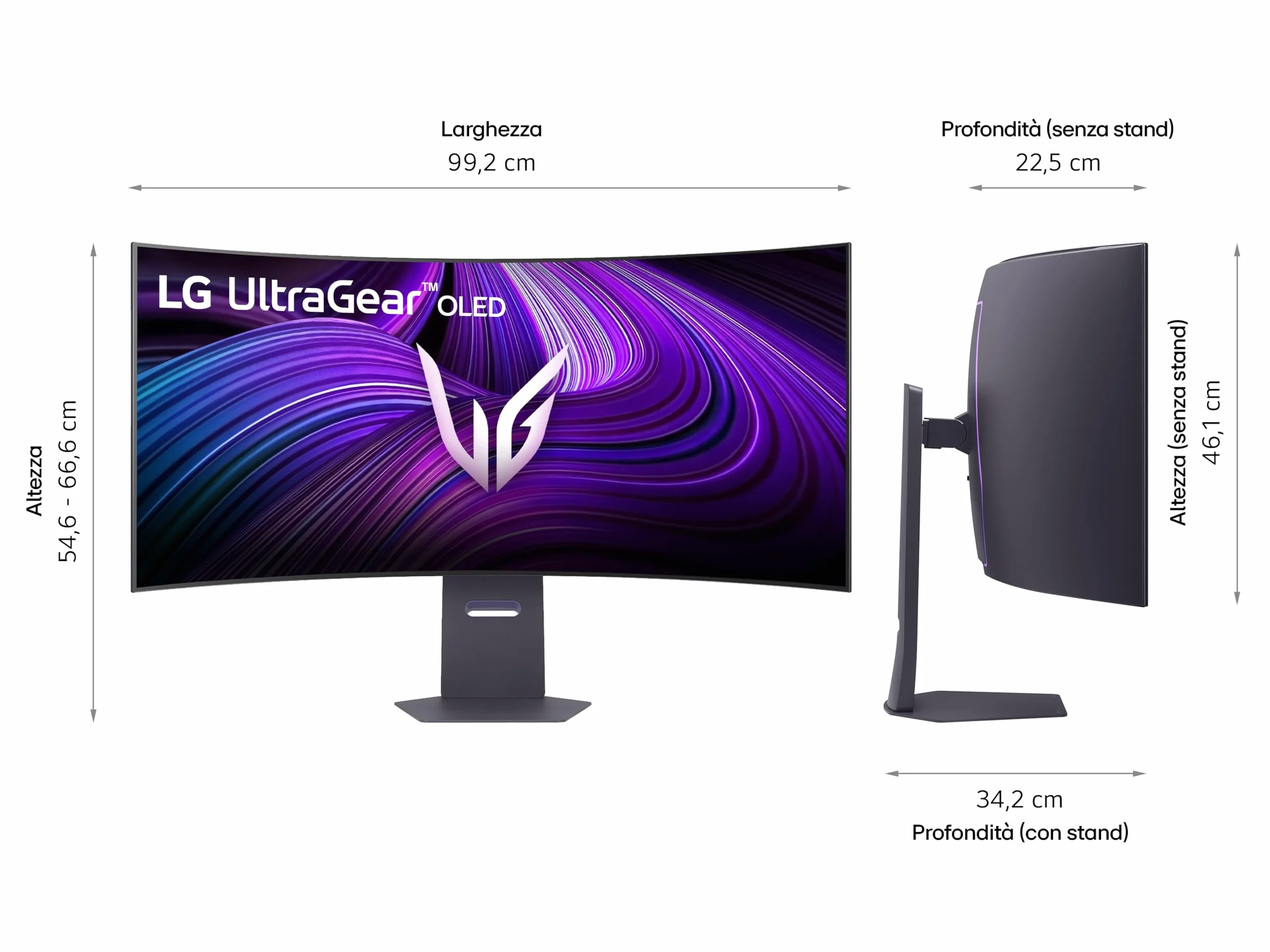 LG Ultragear 45GX950A-B 45" Gaming PC Display OLED 5K2K WUHD 5120x2160 0.03ms 165Hz DisplayHDR400 True Black DCI-P3 98.5% FreeSync Premium Pro G-Sync