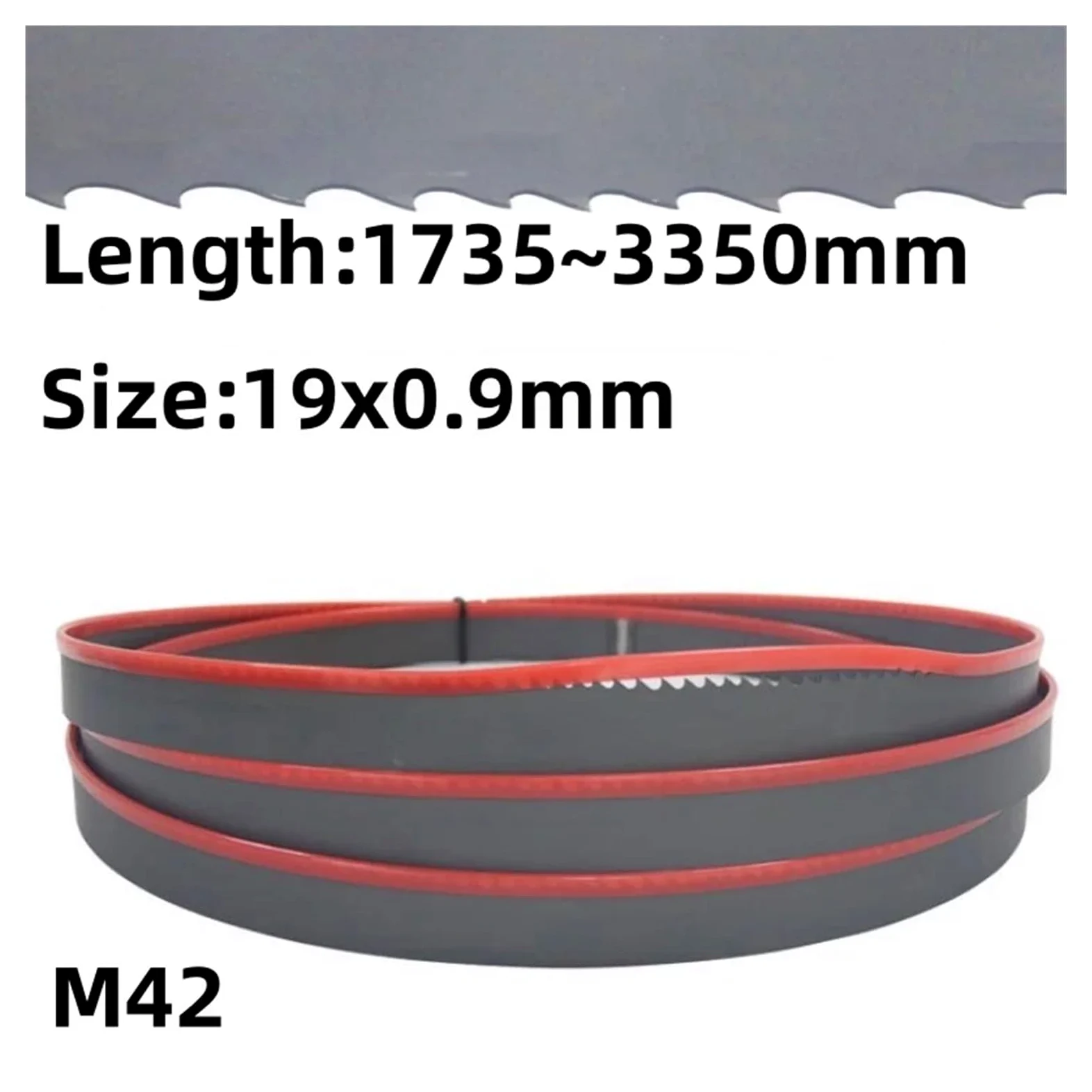 1 szt. 1735 2160 2240 2360 2460 2560 mm 5-8Tpi, 8-12Tpi" M42 bimetaliczne brzeszczoty do pił taśmowych. 19mm metalowa piła taśmowa. 10" 12" 14" 16" brzeszczoty bimetaliczne(5-8Tpi,Length 2720mm)