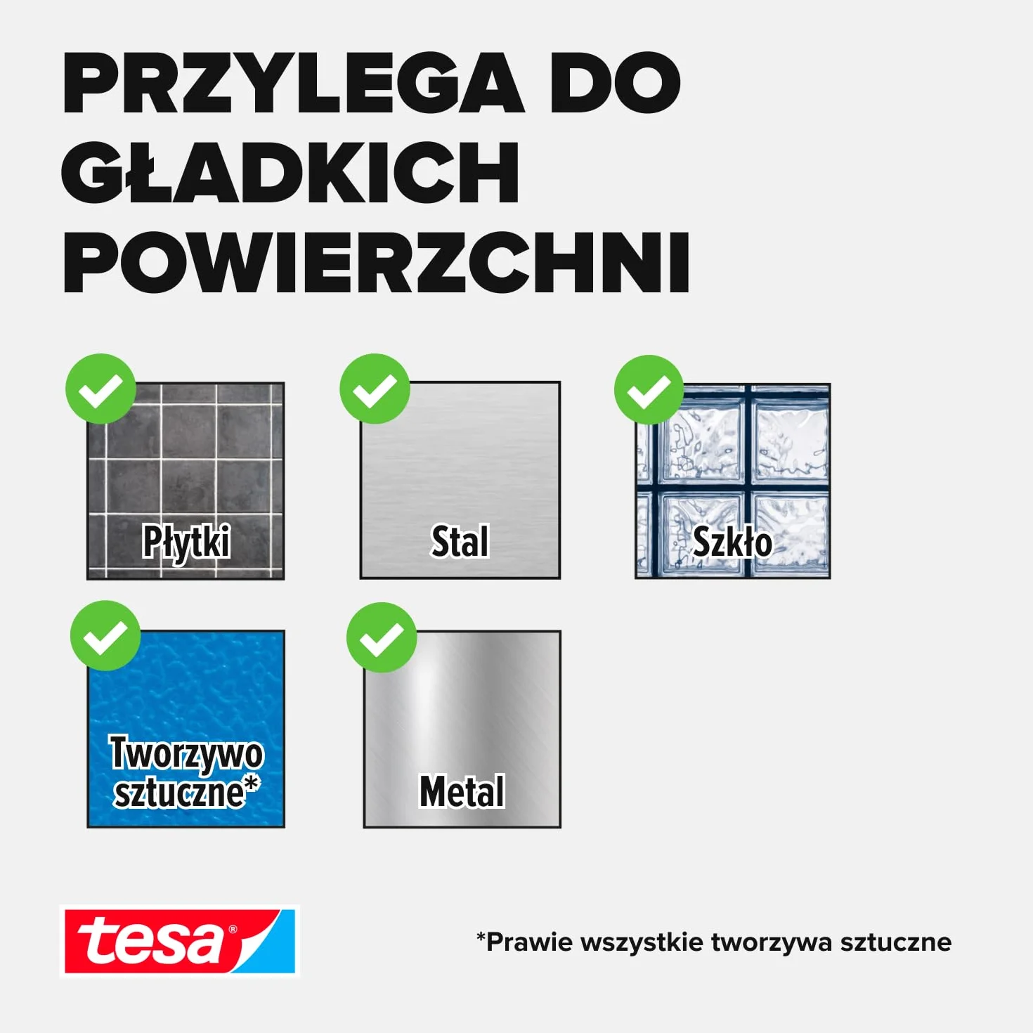 tesa Powerbond taśma montażowa do płytek i metalu, odporna na wilgotne pomieszczenia, o udźwigu do 10 kg na metr – dwustronna taśma klejąca do gładkich powierzchni – 1,5 m x 19 mm