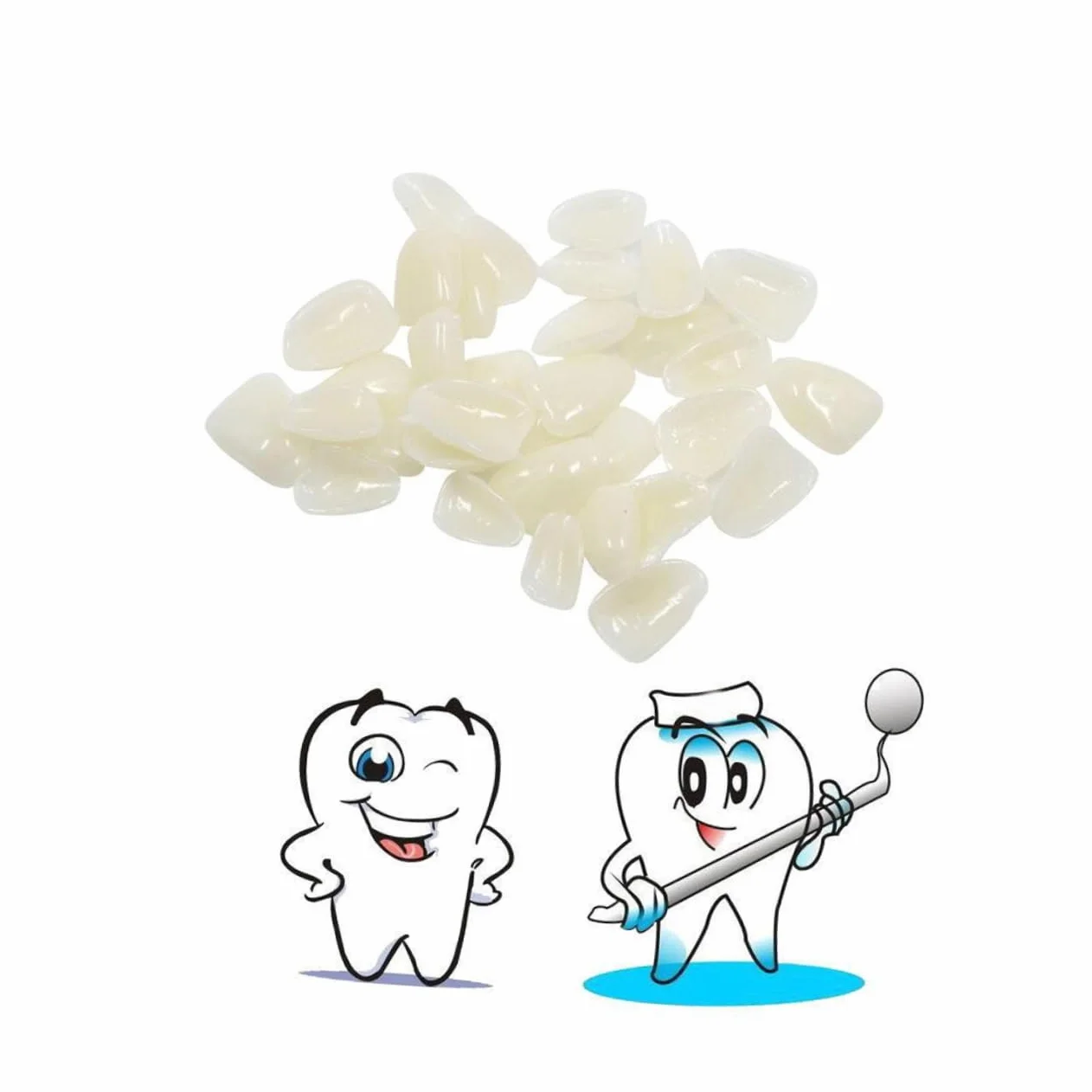 FRCOLOR Proteza 70Szt licówki tymczasowe licówki dentystyczne licówki na zęby tymczasowy ekwipunek Film dentystyczny a2 instrument