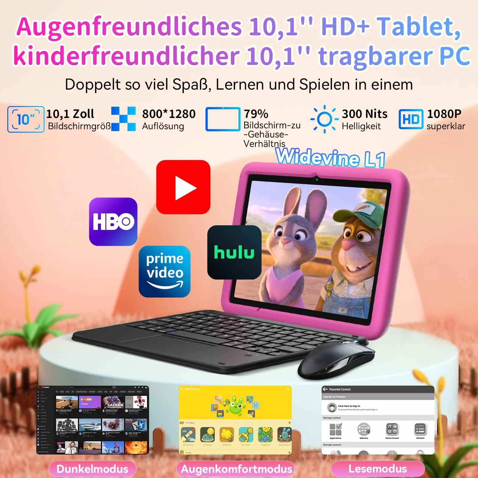 BLACKVIEW TAB A6 KIDS 10.1" 4/128GB Wi-Fi Różowy