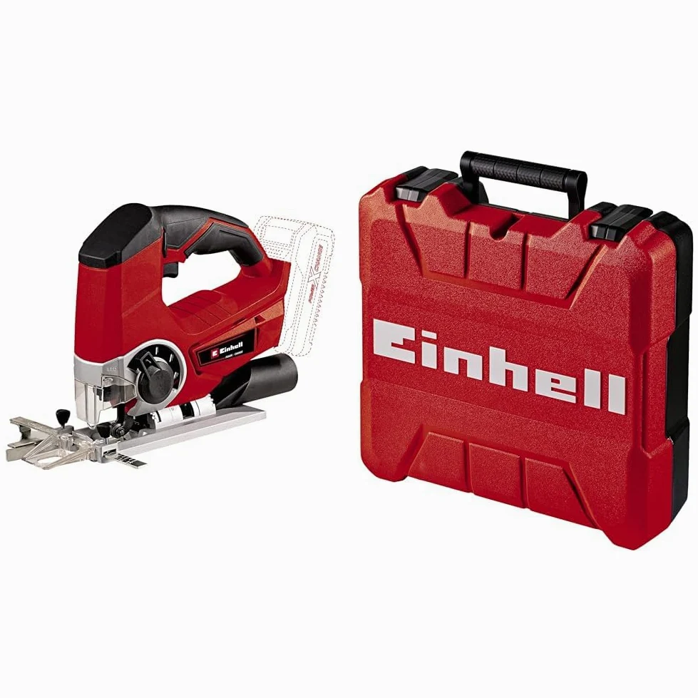 Einhell Te-Js 18 Li - Solo Wyrzynarka, Czarny/Czerwony, 26.5 x 7.8 x 20.5 cm; 1.82 kg & Einhell S35 Walizka, Czerwony/Czarny, S