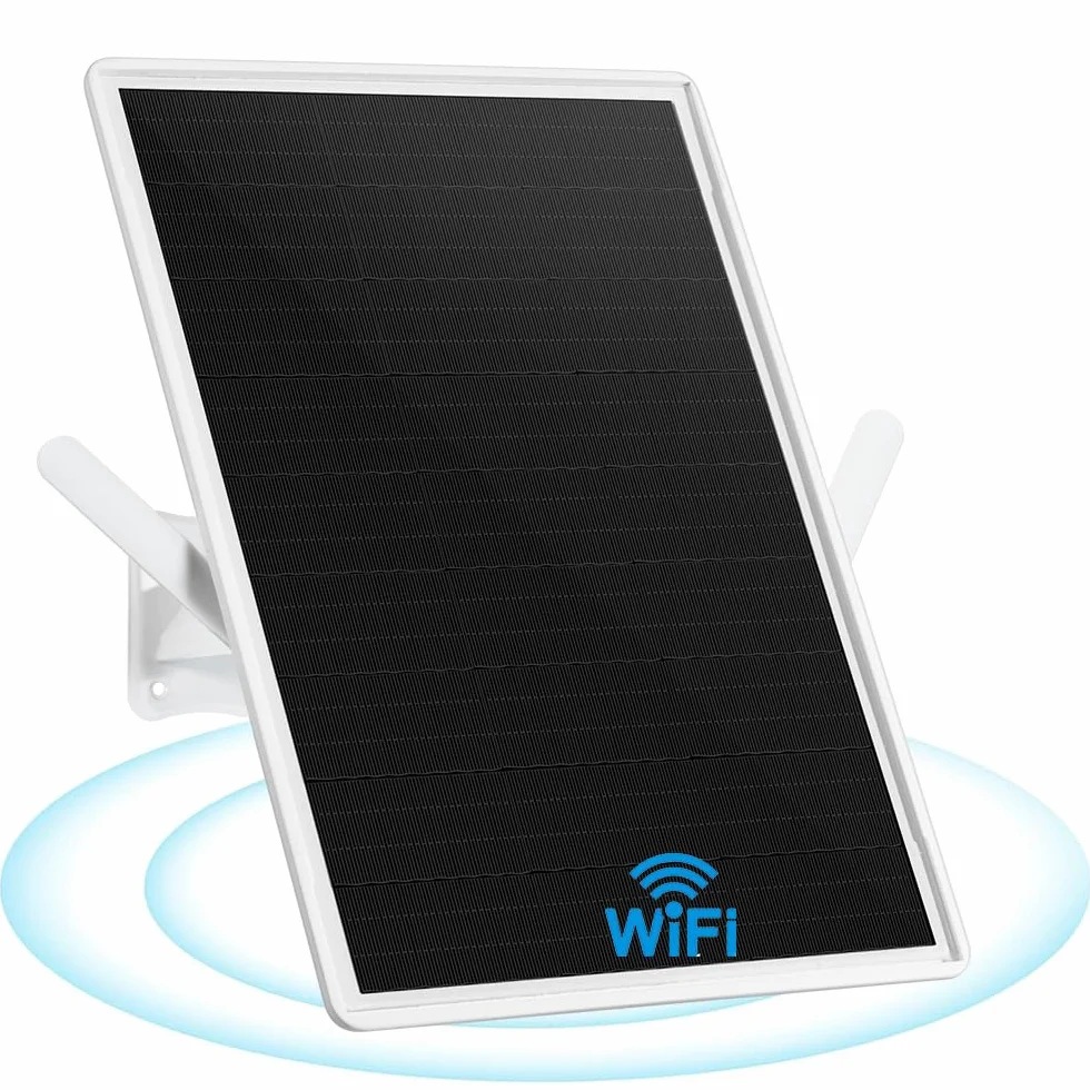 Zewnętrzny podwójny wzmacniacz sygnału WiFi do routera 2,4 GHz, repeatera WiFi, 490 stóp/150 m, panel słoneczny 15 W/5 V, wodoodporność, 20000 mAh, odpowiedni do gospodarstw rolnych i komercyjnych