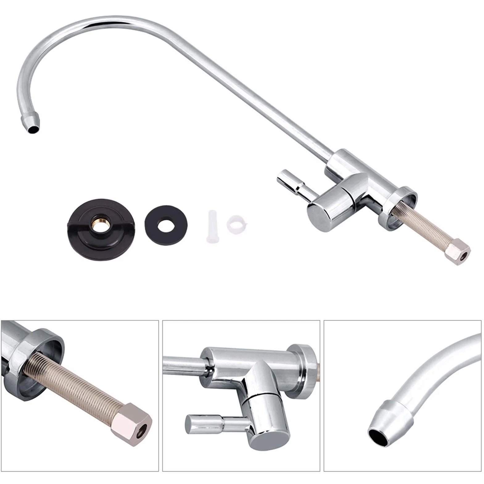 1/4'' bateria zlewozmywakowa ze stopu cynku 360° obrotowy kran z filtrem woda, oczyszczacz woda pitnej
