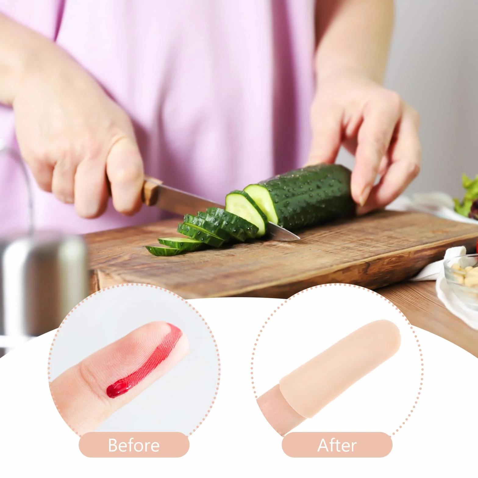 20 sztuk ochraniaczy na palce żelowe, silikonowe ochraniacze na opuszki palców, ochrona palców w przypadku skaleczeń, opatrunki na palce w przypadku urazów, na palce