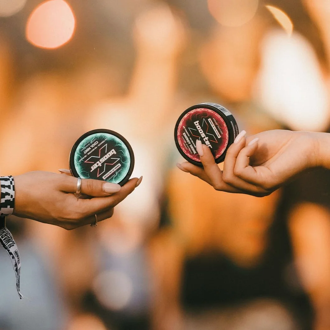 Woreczki Energetyczne X-Booster Cool Mint 40mg, Saszetki Energetyczne z Kofeiną Snus Kofeinowy o Smaku Cool Mint