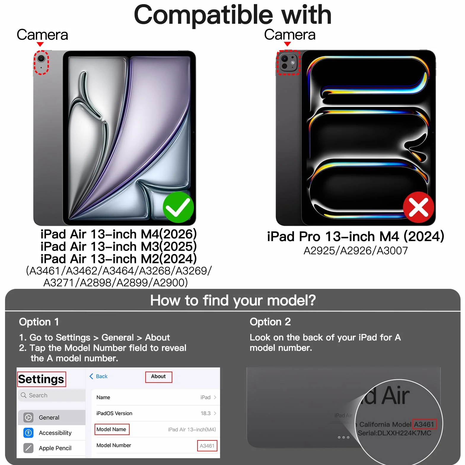 JETech Etui iPad Air 13 Cala M4/M3/M2 (2026/2025/2024) Przezroczyste Anty-Żółknące Odporny na Wstrząsy PC TPU