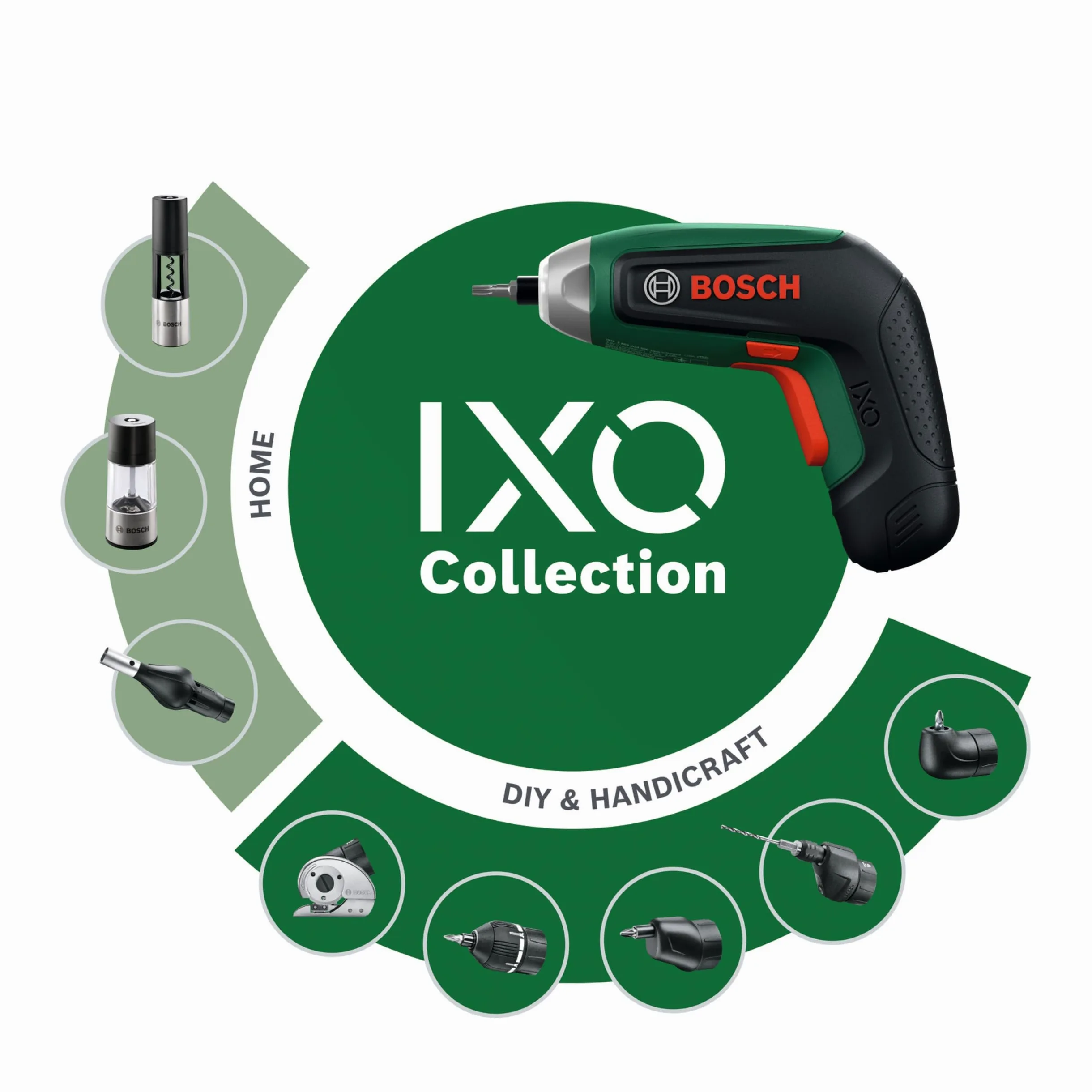Bosch IXO 8 Wkrętarka akumulatorowa (z adapterem kątowym i mimośrodowym, 10-częściowym zestawem bitów i akumulatorem, w walizce)