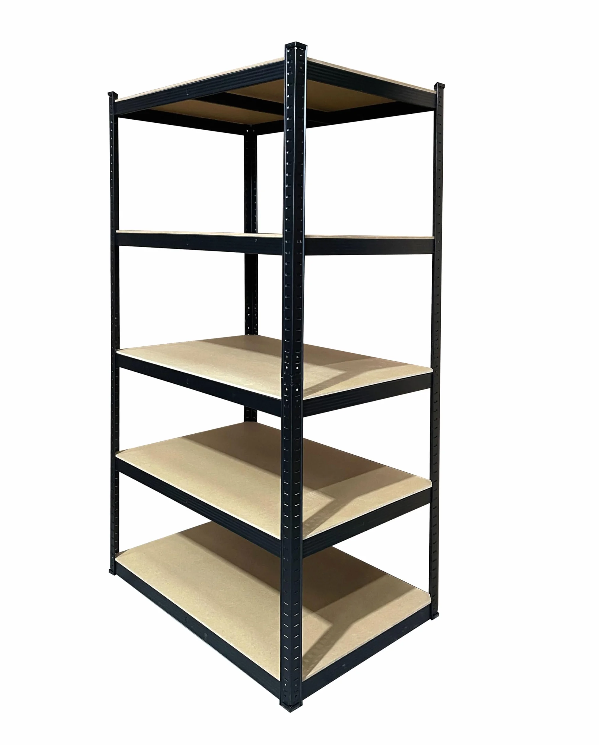 QUICK STAR Rega? magazynowy do du?ych obci??e?, 90 x 45 x 180 cm, 5 pó?ek MDF, ud?wig 1250 kg, system wtykowy, czarny