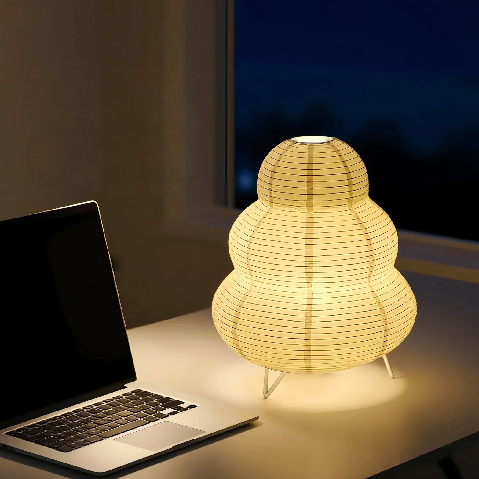 Abażur z papieru ryżowego, papierowa lampa stołowa, biała, lampka nocna, lampa stojąca, lampa stołowa, abażur z oprawką E14, przełącznik i żarówka, lampa wisząca, zapasowy klosz lampy 1,5 m, wys. 26