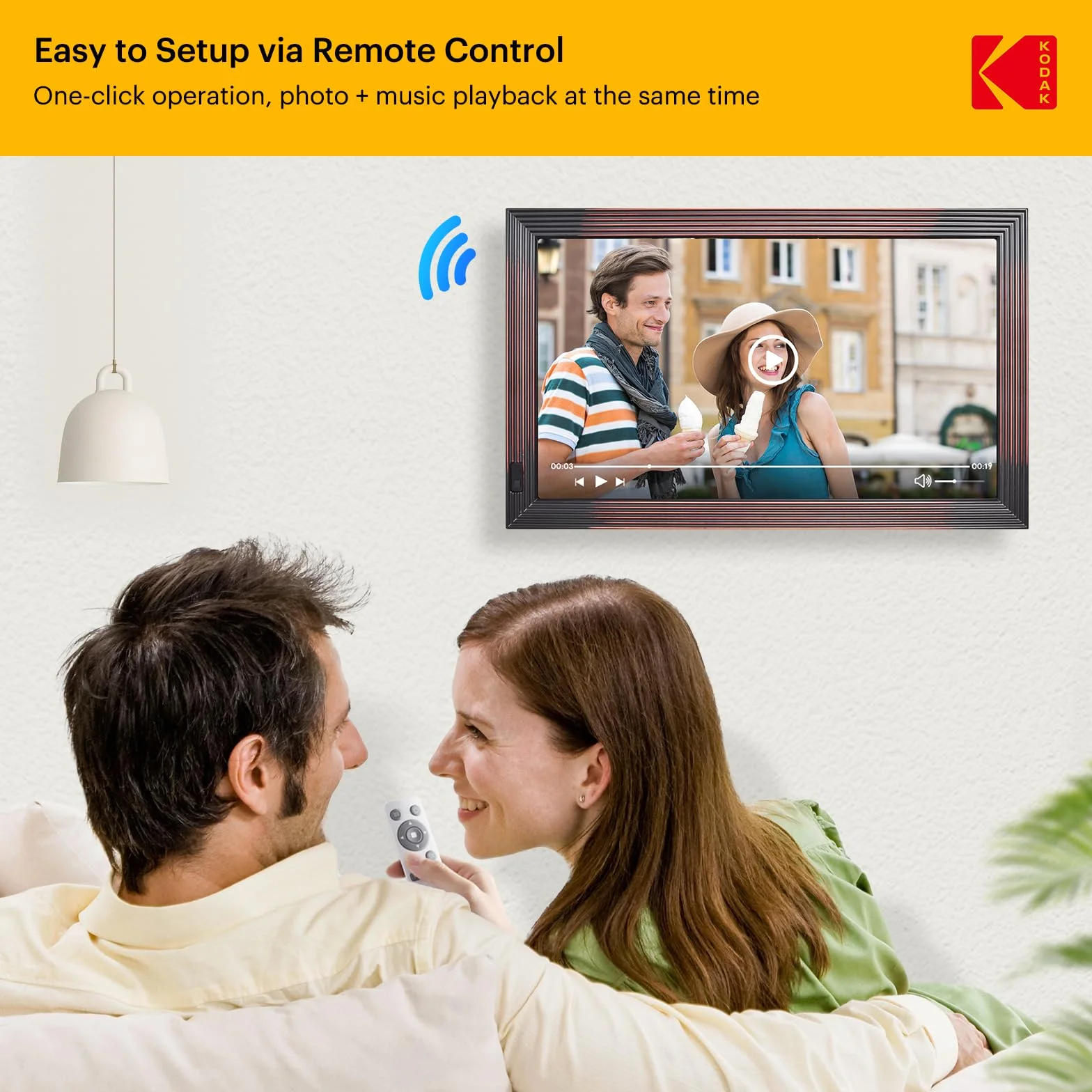KODAK 21,5 cala Cyfrowa ramka na zdjęcia FHD Wi-Fi 32 GB