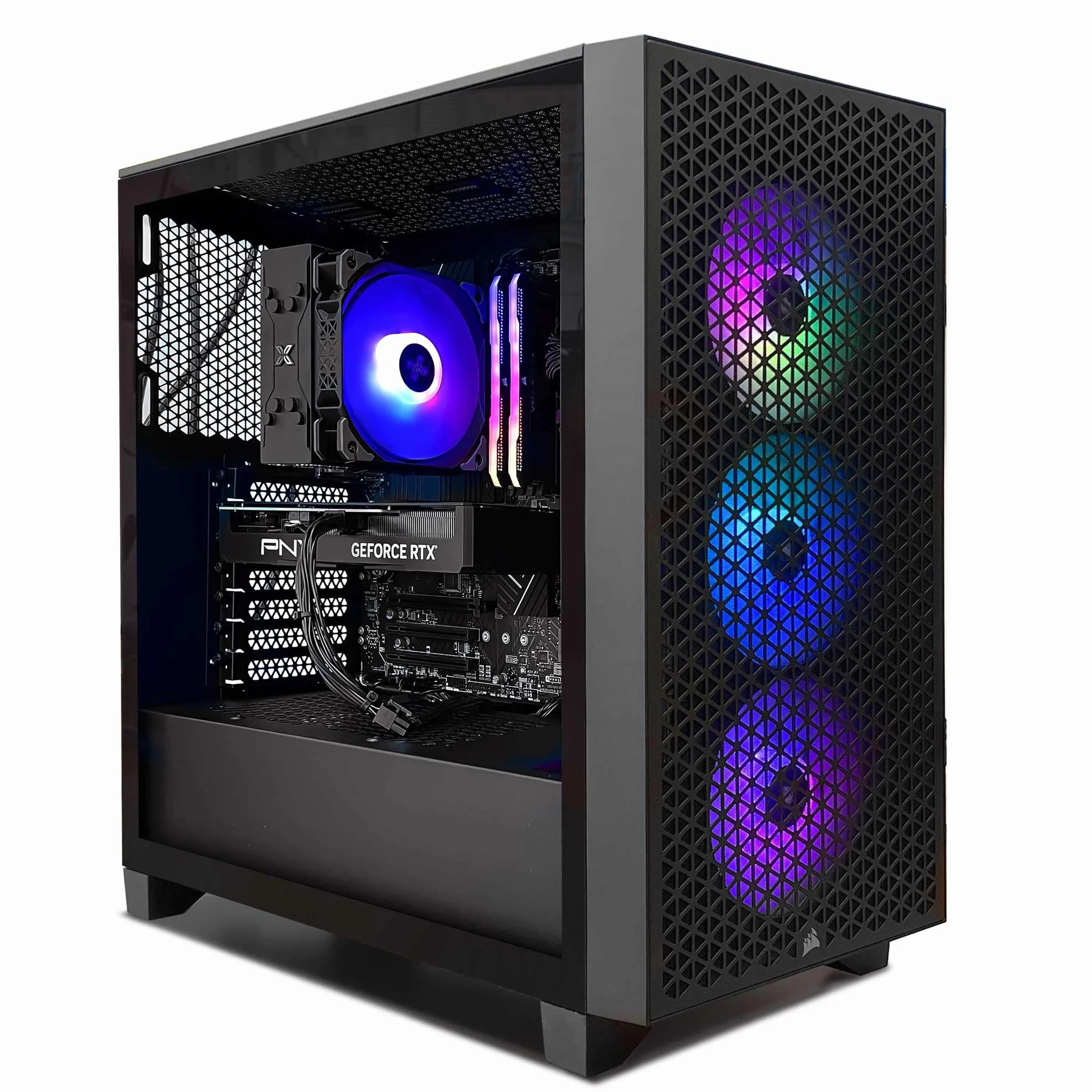 Corsair Gamer PC iCUE AMD 4070 - MSI GeForce RTX 4070 12 GB - obudowa 3000D Airflow RGB - MSI B550M PRO WiFi - Vengeance PRO SL 2 x 8 GB DDR4 3600 - SSD 1TB - Windows 11 Pro