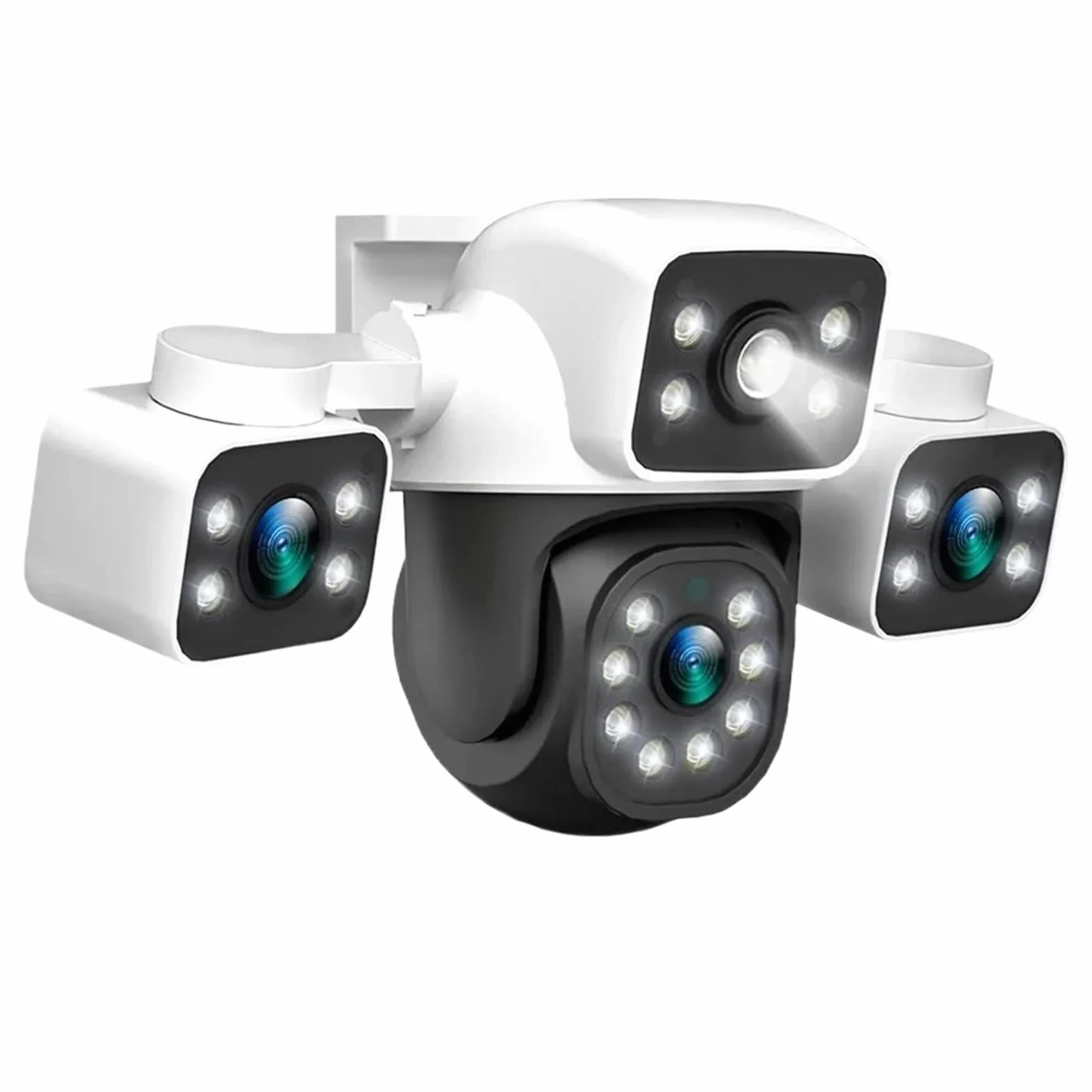 Kamera IP WiFi 6 MP, 3 obiektywy, 3 ekrany, 10-krotny zoom, detekcja AI, automatyczne śledzenie, bezprzewodowa zewnętrzna kamera do monitoringu CCTV(Camera Add 32G SD)