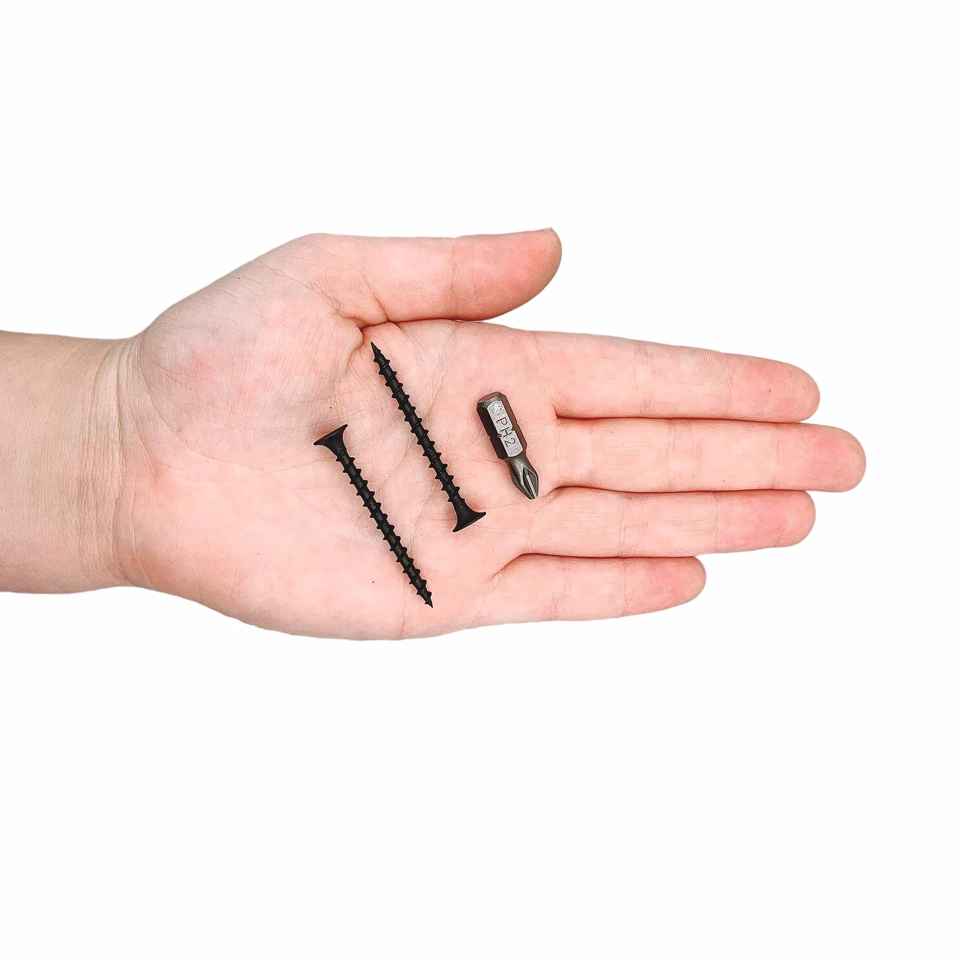 (opakowanie 300 szt.) Wkręty do płyt gipsowo-kartonowych z czarnego fosforanu, 3,5 x 45 mm, śruby do drewna, głowica krzyżakowa, łączniki do płyt wiórowych (300, 3,5 x 45 mm)