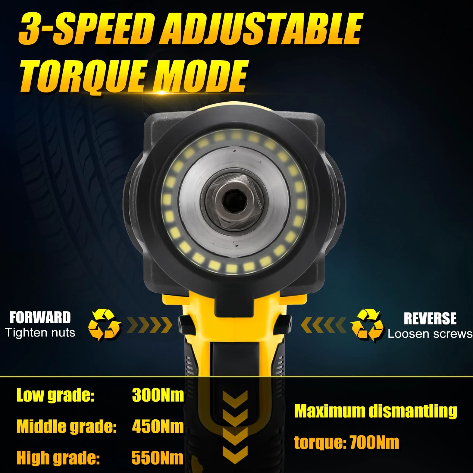 Akumulatorowa wkrętarka udarowa, kompatybilna z akumulatorem Dewalt 20 V, bezszczotkowa 700 Nm, wysoki moment obrotowy, klucz udarowy 1/2 cala, klucz udarowy z 43 akcesoriami (bez akumulatora)