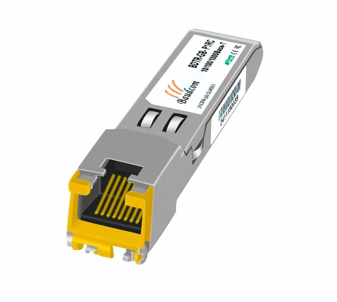 Moduł 1G SFP do RJ45 Mini-Gbic 100-metrowy, miedziany transceiver 1000Base-T kompatybilny z Cisco GLC-T/SFP-GE-T, Meraki MA-SFP-1GB-TX, Ubiquiti UniFi UF-RJ45-1G, Netgear, Zyxel, D-Link, TP-Link i