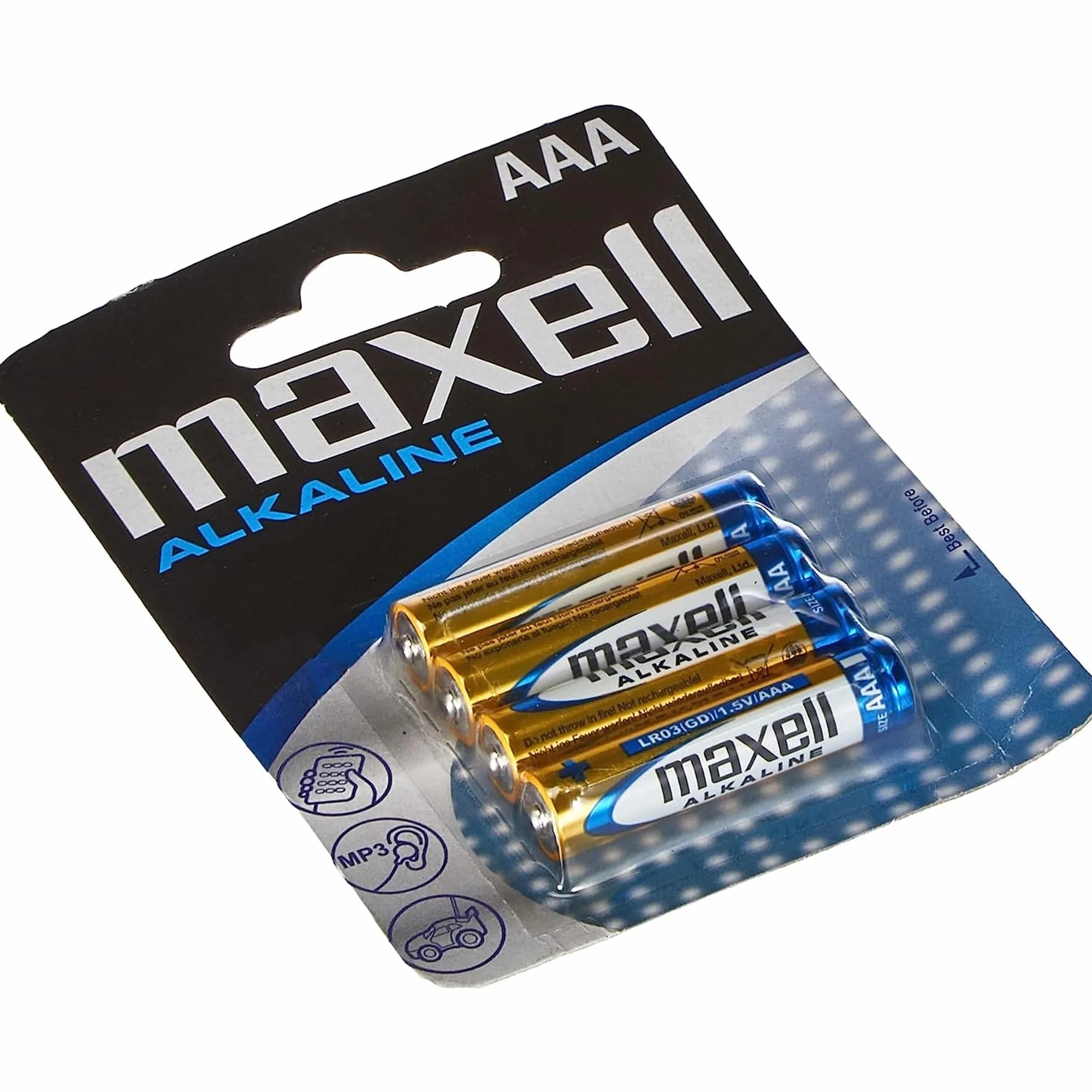 Maxell AAA Baterie Alkaliczne, 4 Sztuki,