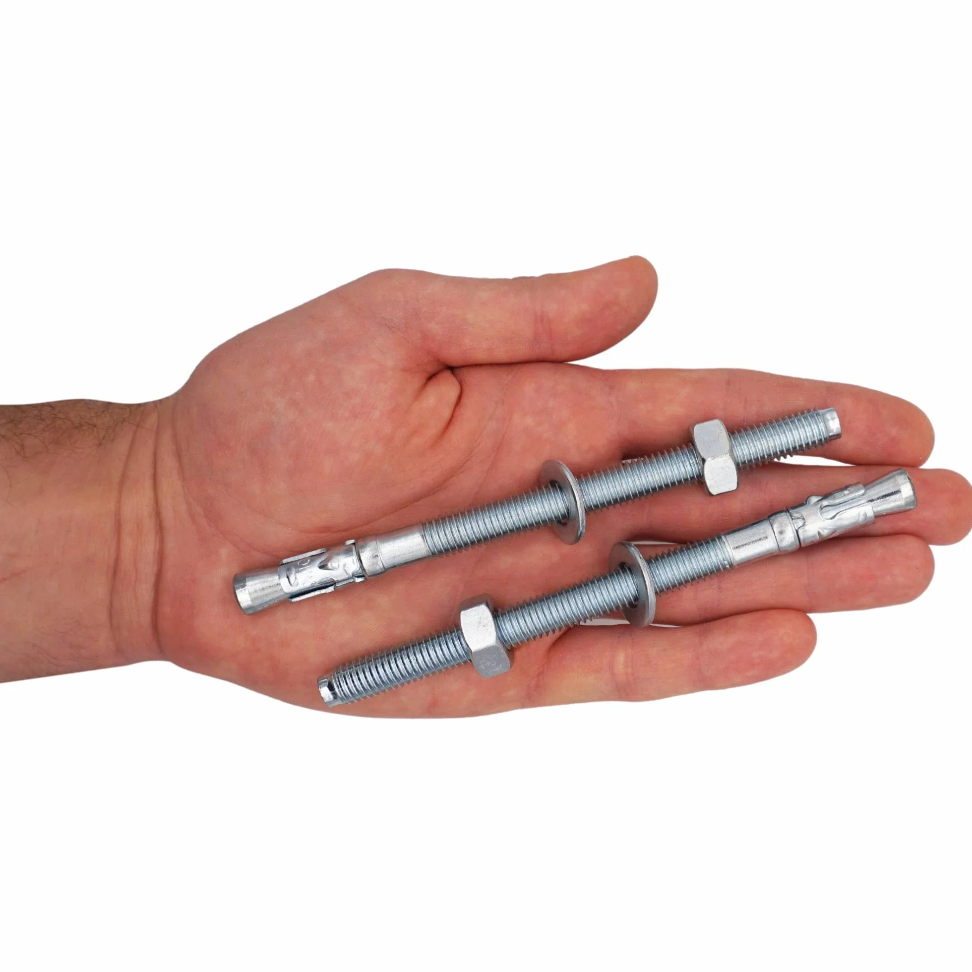 SKIR'CO (2 szt.) ocynkowane kotwy klinowe M10 x 140 mm, metalowe kołki, śruba kotwiąca, kotwa murarska, kotwa do betonu