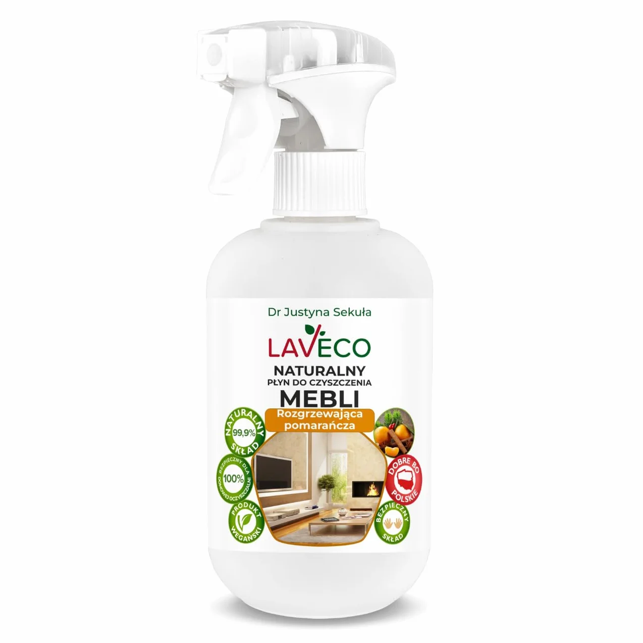 Naturalny płyn do czyszczenia mebli - rozgrzewająca pomarańcza - 0,5 l