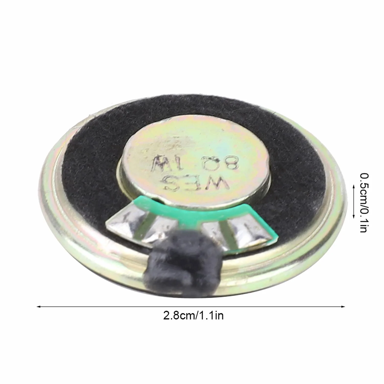 Mikrogłośnik 8ohm 1W 28mm Okrągły Mini Głośnik Tubowy Zielony