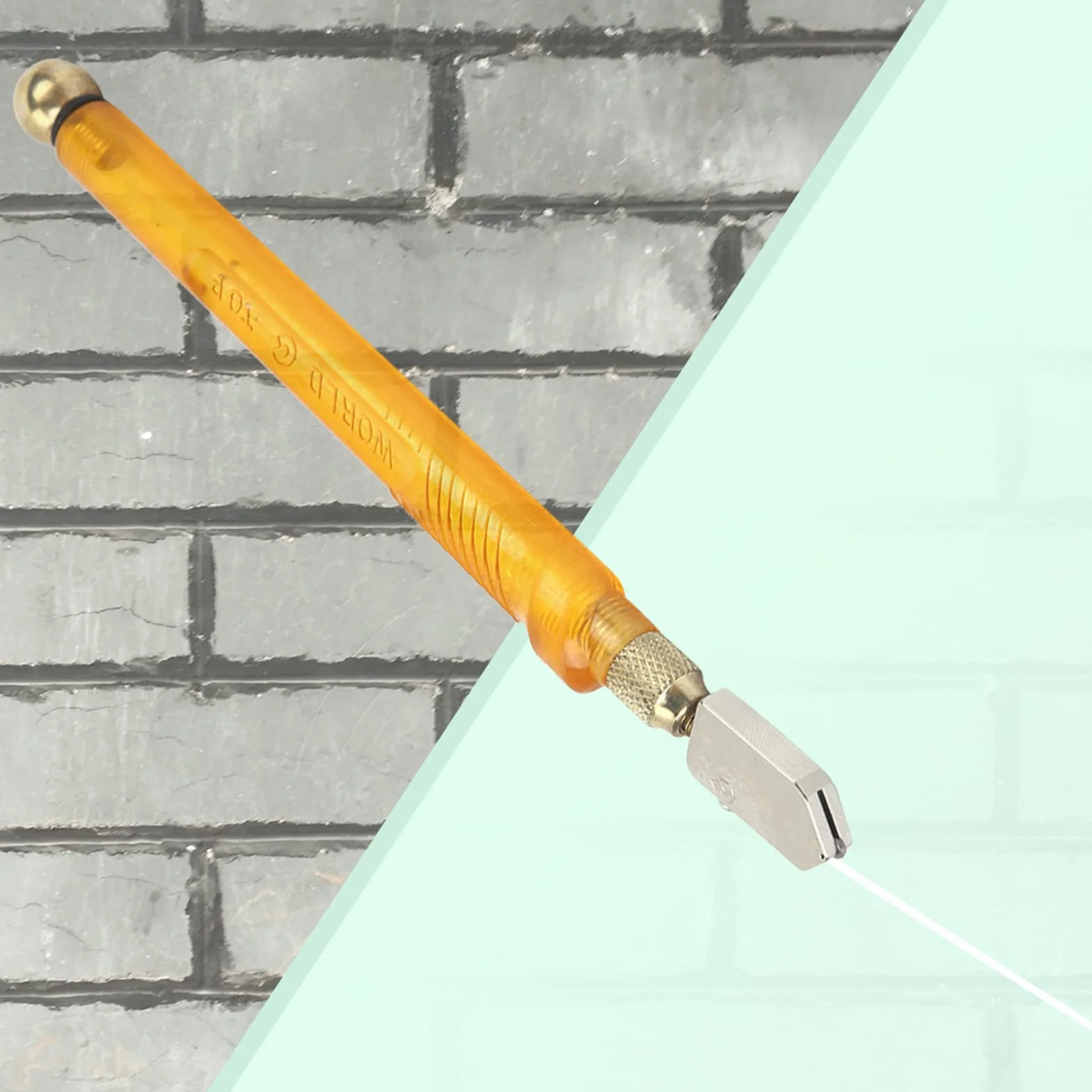 Diamentowy nóż do Szkła Antypoślizgowy, nóż do Szkła Gruby Szklany Metalowy Uchwyt Narzędzie do Cięcia Płytek Lustrzanych Diy