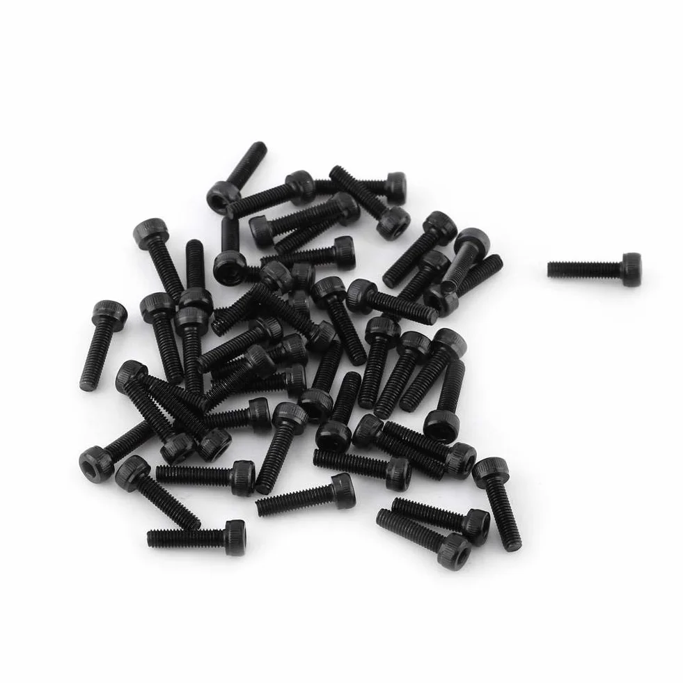 Zestaw śrub z łbem sześciokątnym, zestaw śrub z łbem walcowym Akozon M3 ze stopu stali węglowej 12,9 4-50 mm (M3 * 12 mm, w pełni gwintowane - 50 sztuk)