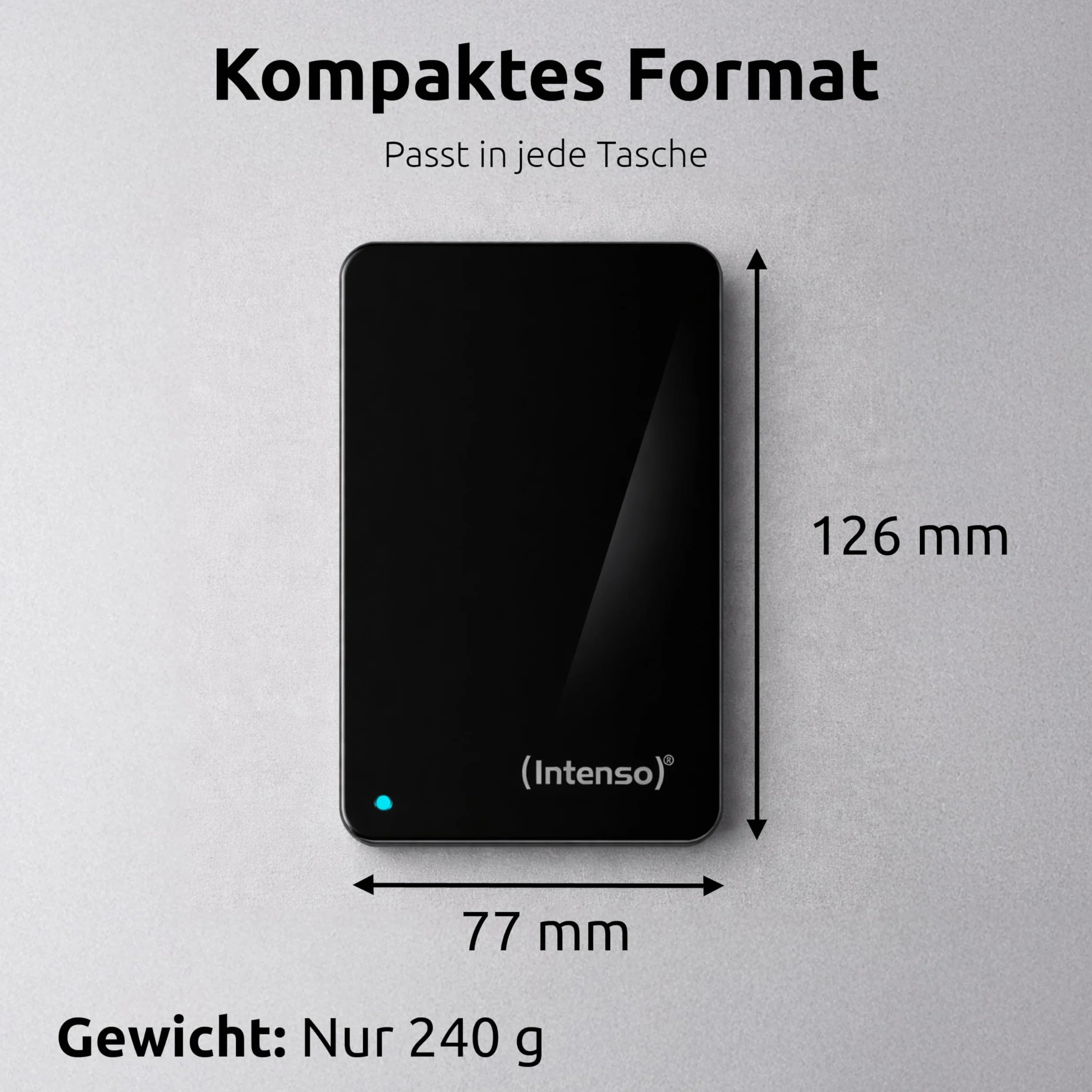 Intenso Memory Case 6021513, Przenośny Dysk Twardy, 5 TB, Czarny