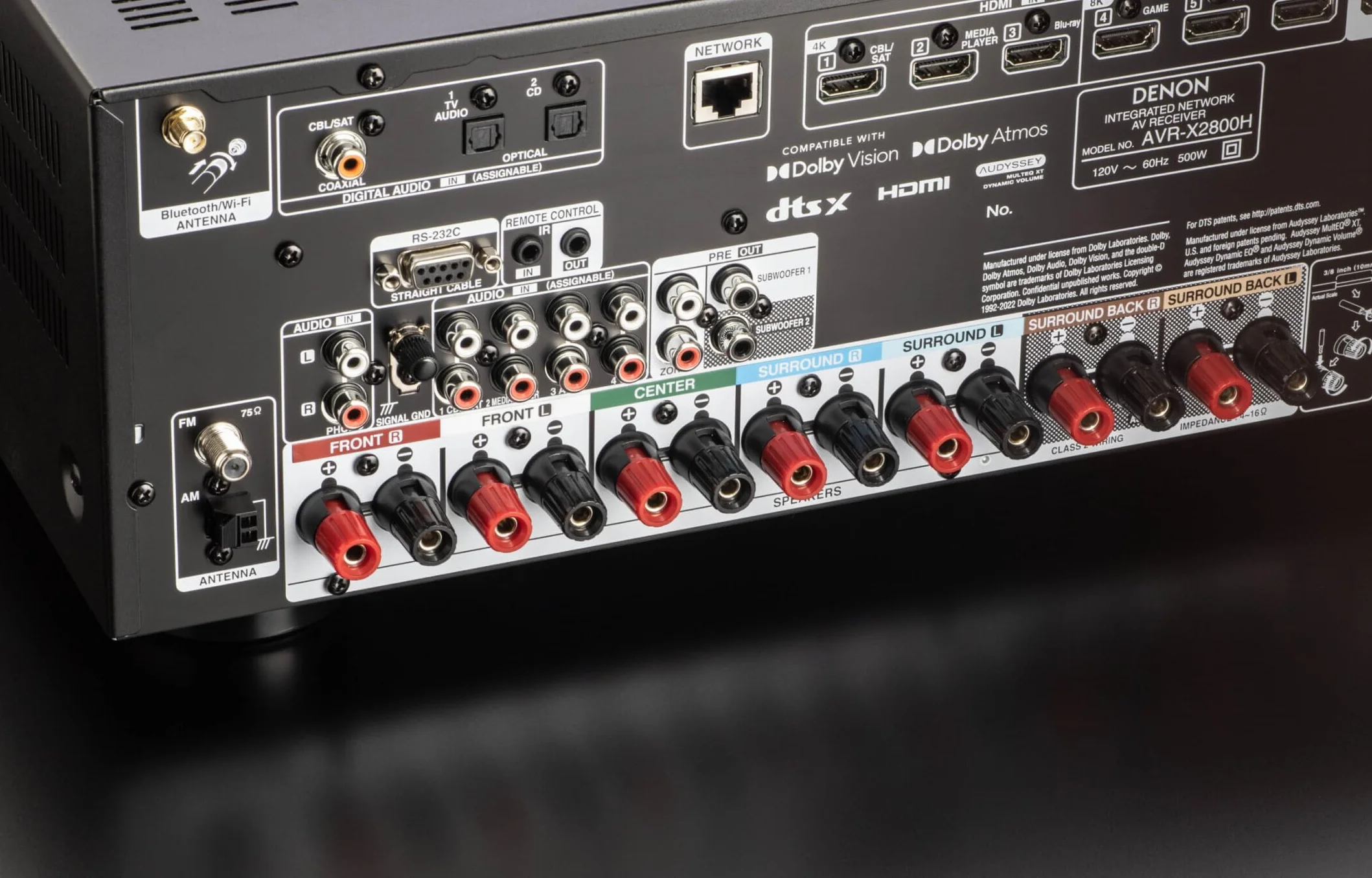 Denon AVR-X2800H DAB Odbiornik Av, Czarny, 150 W