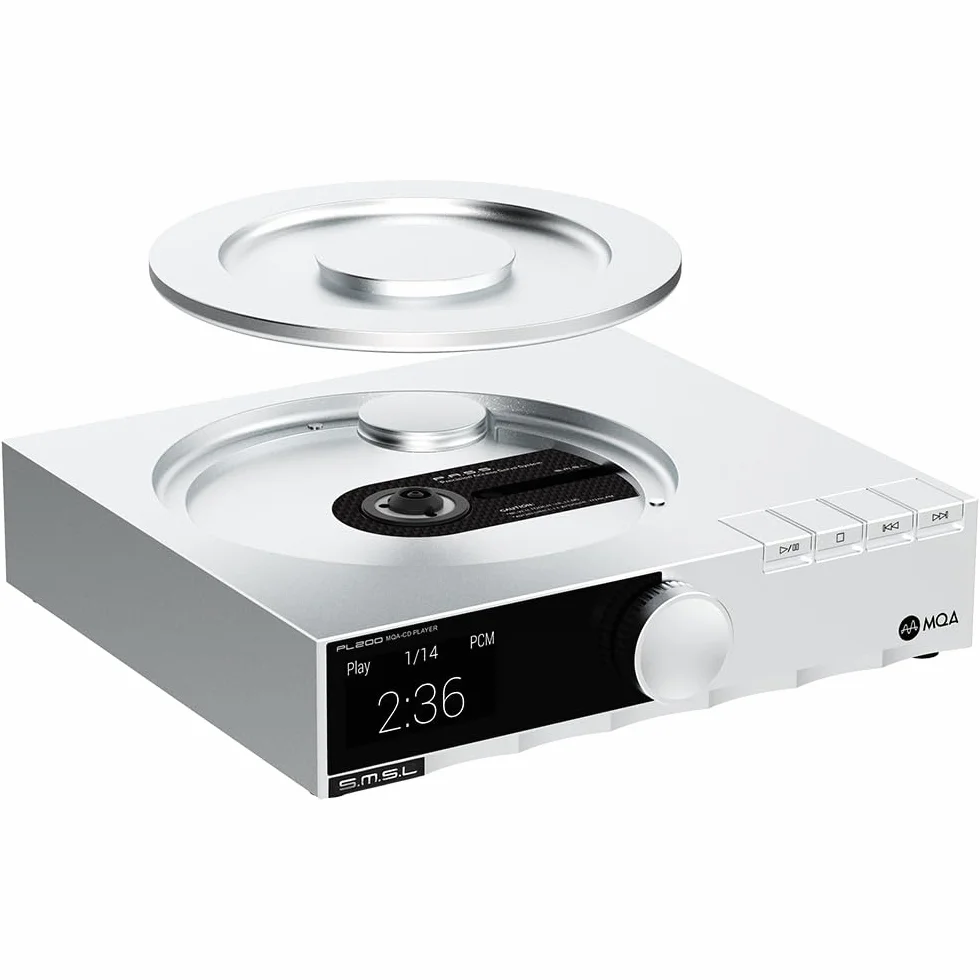 S.M.S.L PL200 MQA Odtwarzacz CD Hi-Fi AK4499EX Bluetooth Wzmacniacz Słuchawkowy DAC Srebrny