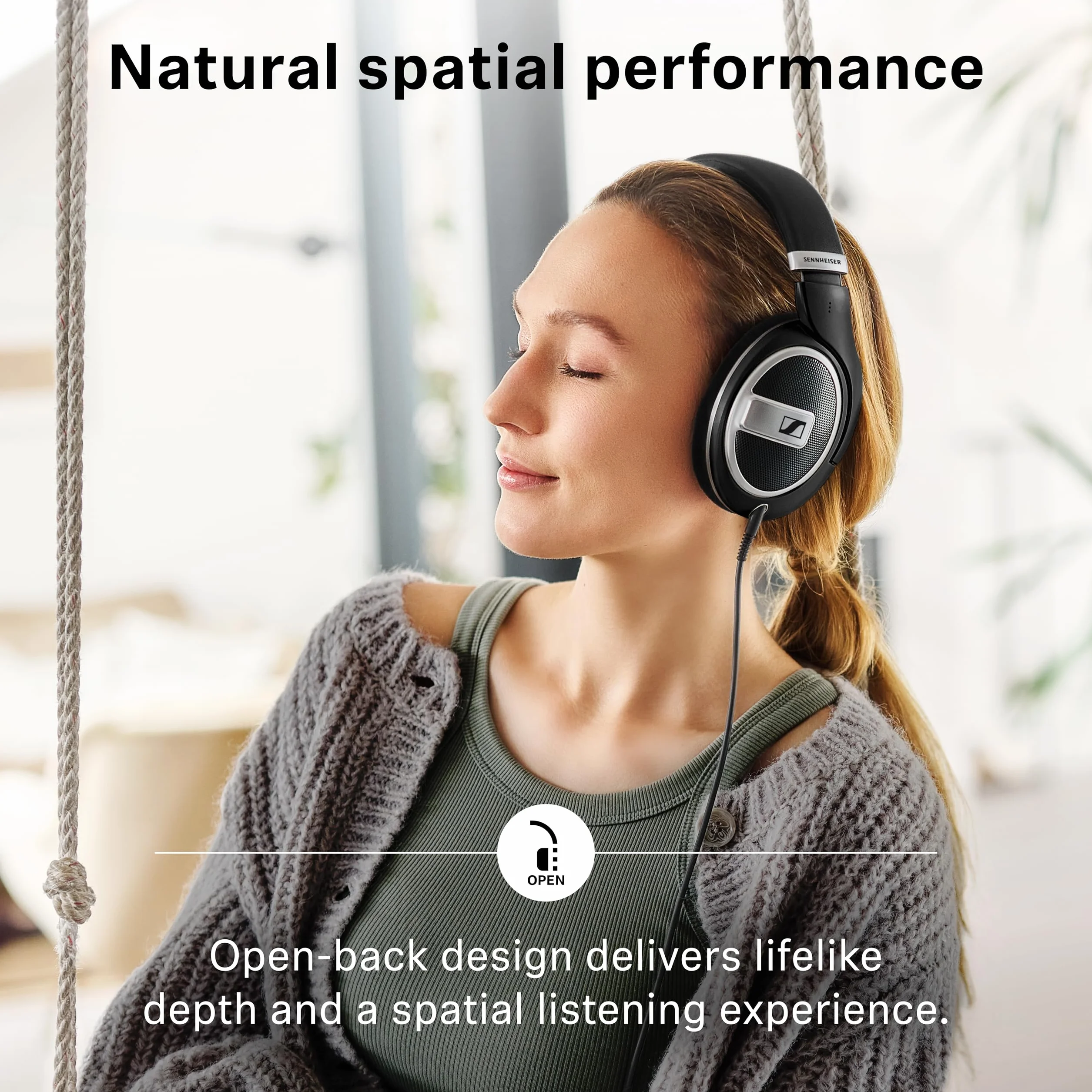 Sennheiser Słuchawki Nauszne 508697 Czarny Srebrny