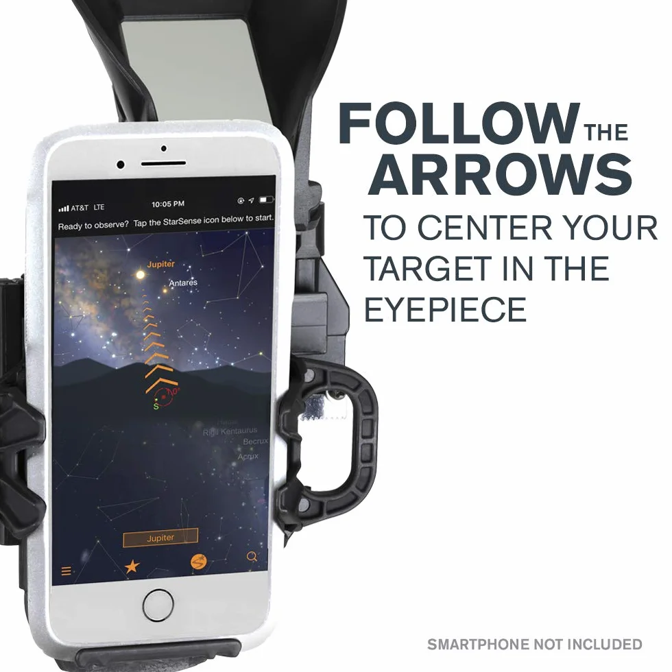 Celestron 22461 StarSense Explore DX 130 Teleskop reflektorowy Newtona, aplikacja na smartfony, dwa okulary, stacja dokująca, statyw iOS/Android