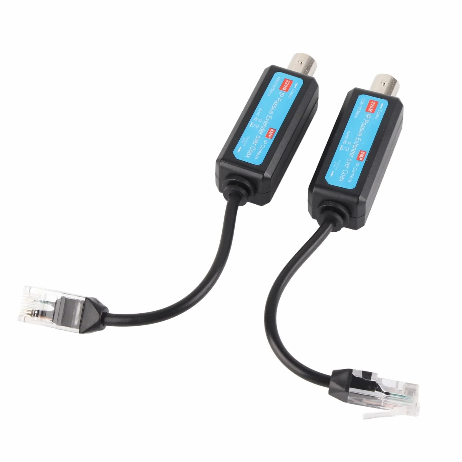 Adapter moca do ethernet over coax ethernet over coax 17×9×3 1 para 10 100 Mb/s 1 kanał pasywny ip koncentryczny nadajnik odbiornik przedłużacz do kamery ip nvr koncentryczny