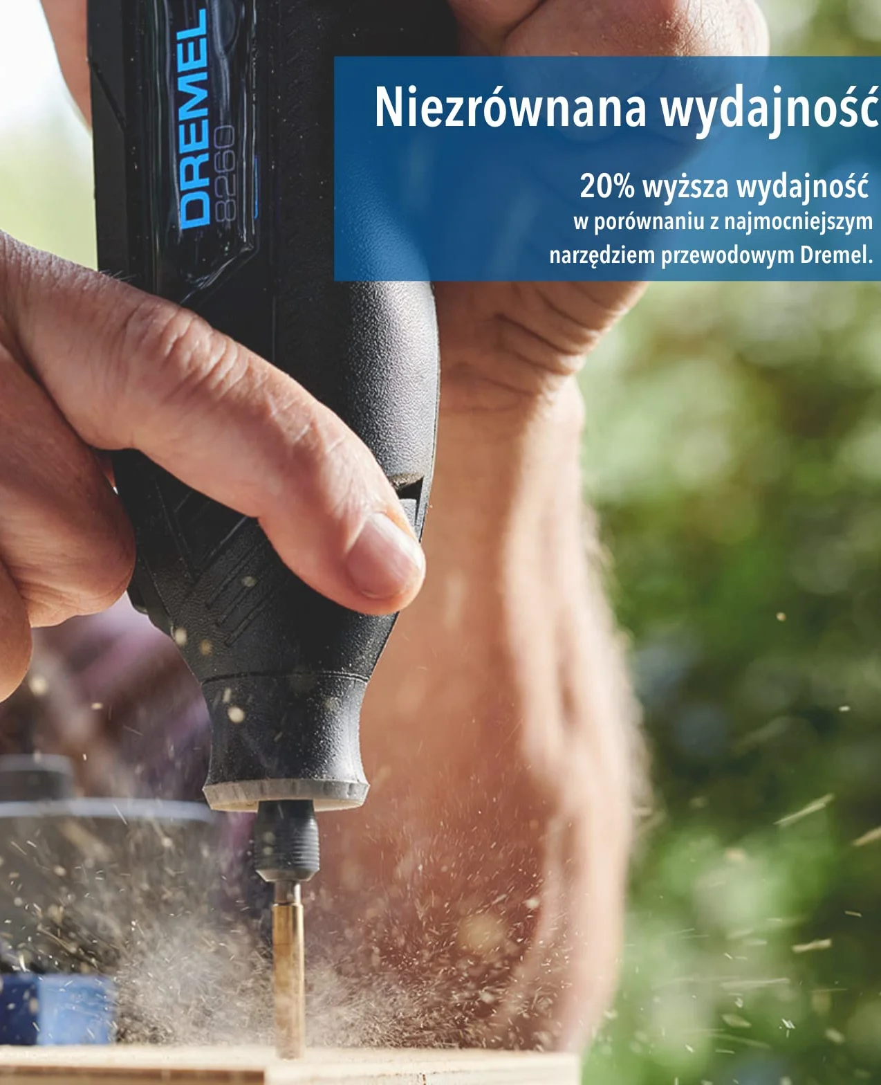 Dremel 8260 Akumulatorowe narzędzie wysokoobrotowe z silnikiem bezszczotkowym i akumulatorem litowo-jonowym 2x12V 3Ah,zestaw z 5 przystawkami i 65 akcesoriami,regulacja prędkości 5 000 30 000obr/min