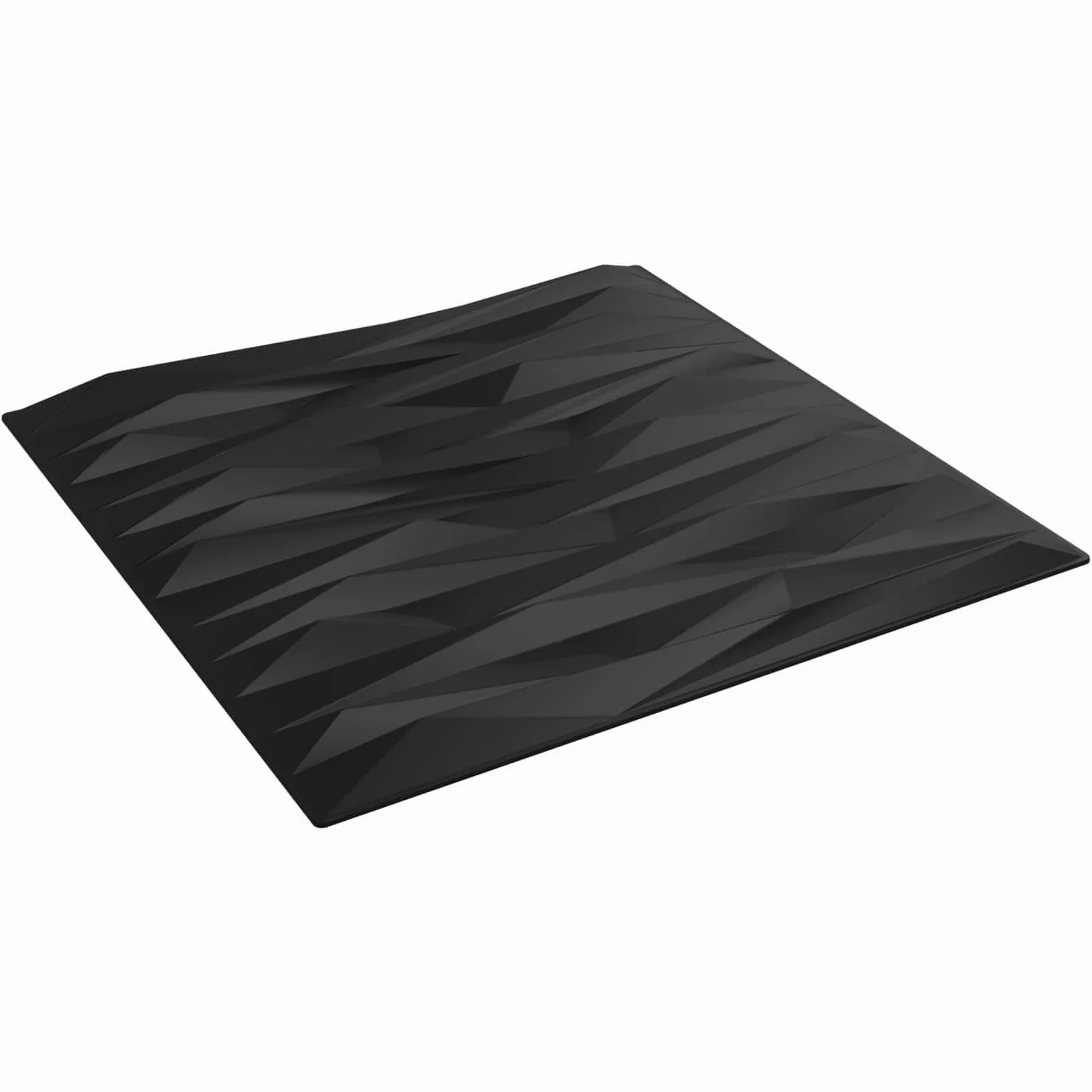 XPS piankowe panele ścienne 12 szt. 50 x 50 cm czarne | Dekoracja 3D, możliwość przycięcia, lekka, do salonu i sypialni
