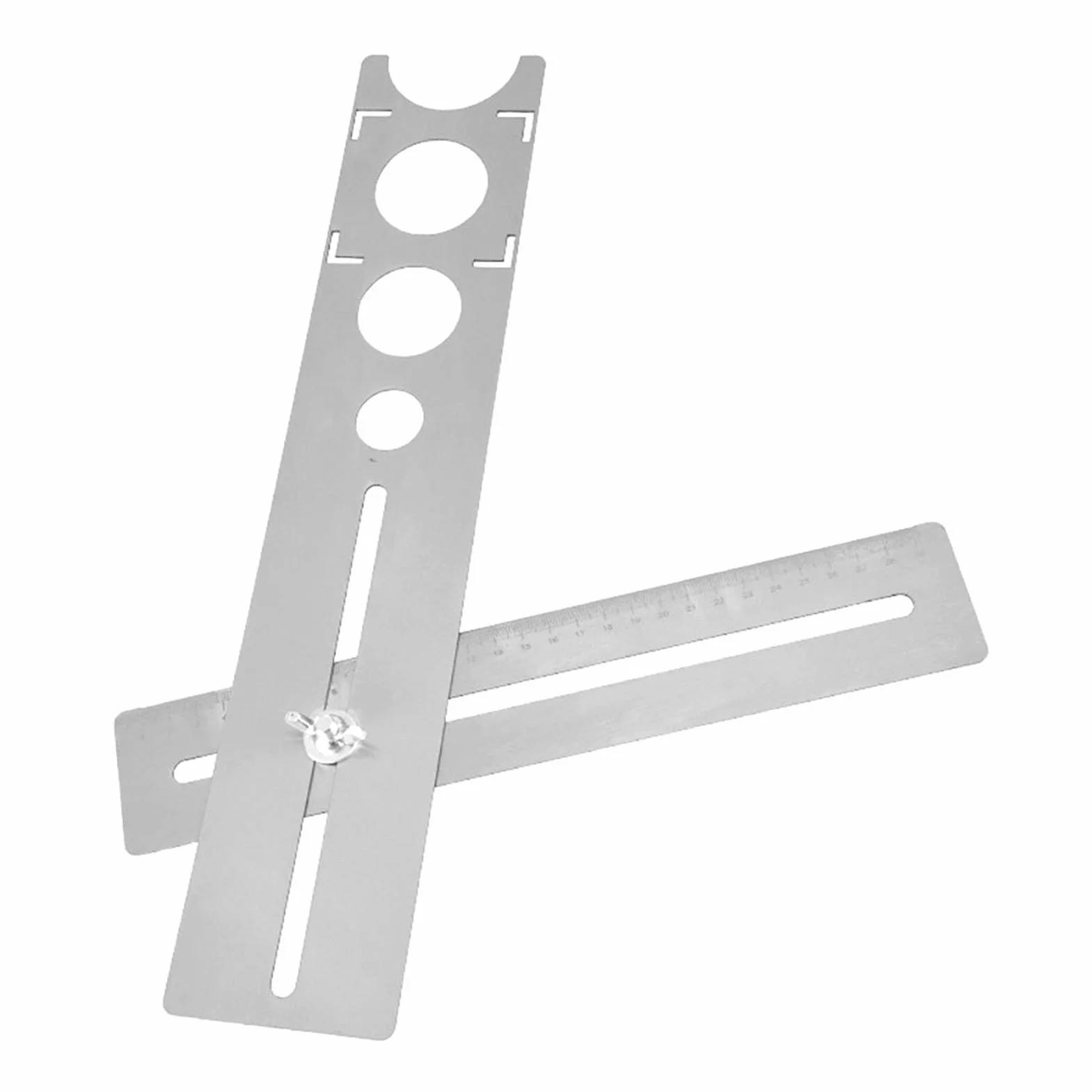 Lokalizator Otworów w Płytkach Dokładny Pomiar Przenośny Lokalizator Otworów w Płytkach Ceramicznych ze Stali Nierdzewnej Uniwersalne Narzędzie do Dziurkowania w Marmurze do