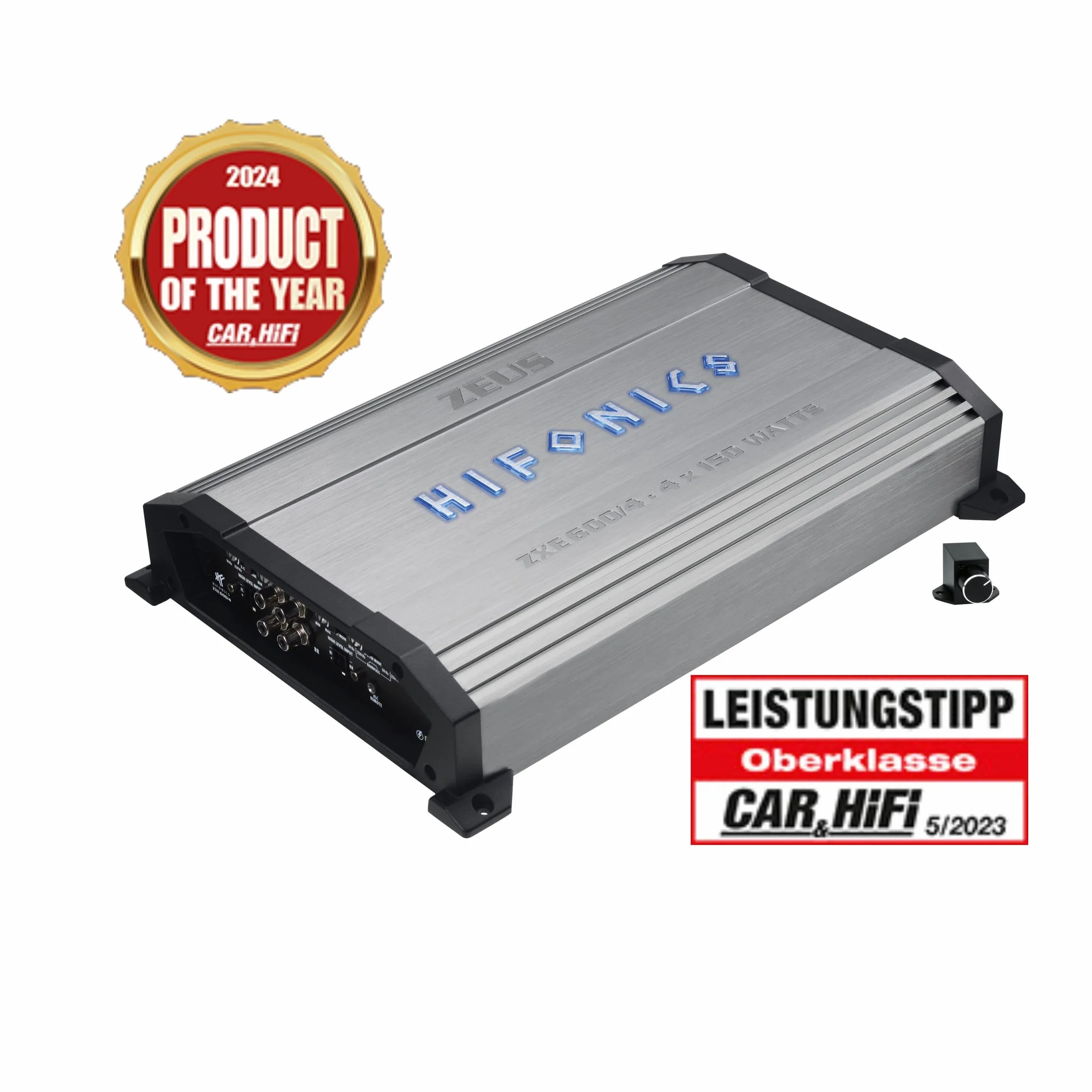 Hifonics ZEUS EVOLUTION ZXE 600/4-4/2-kanałowy wzmacniacz o mocy 1200 W (RMS: 600 W