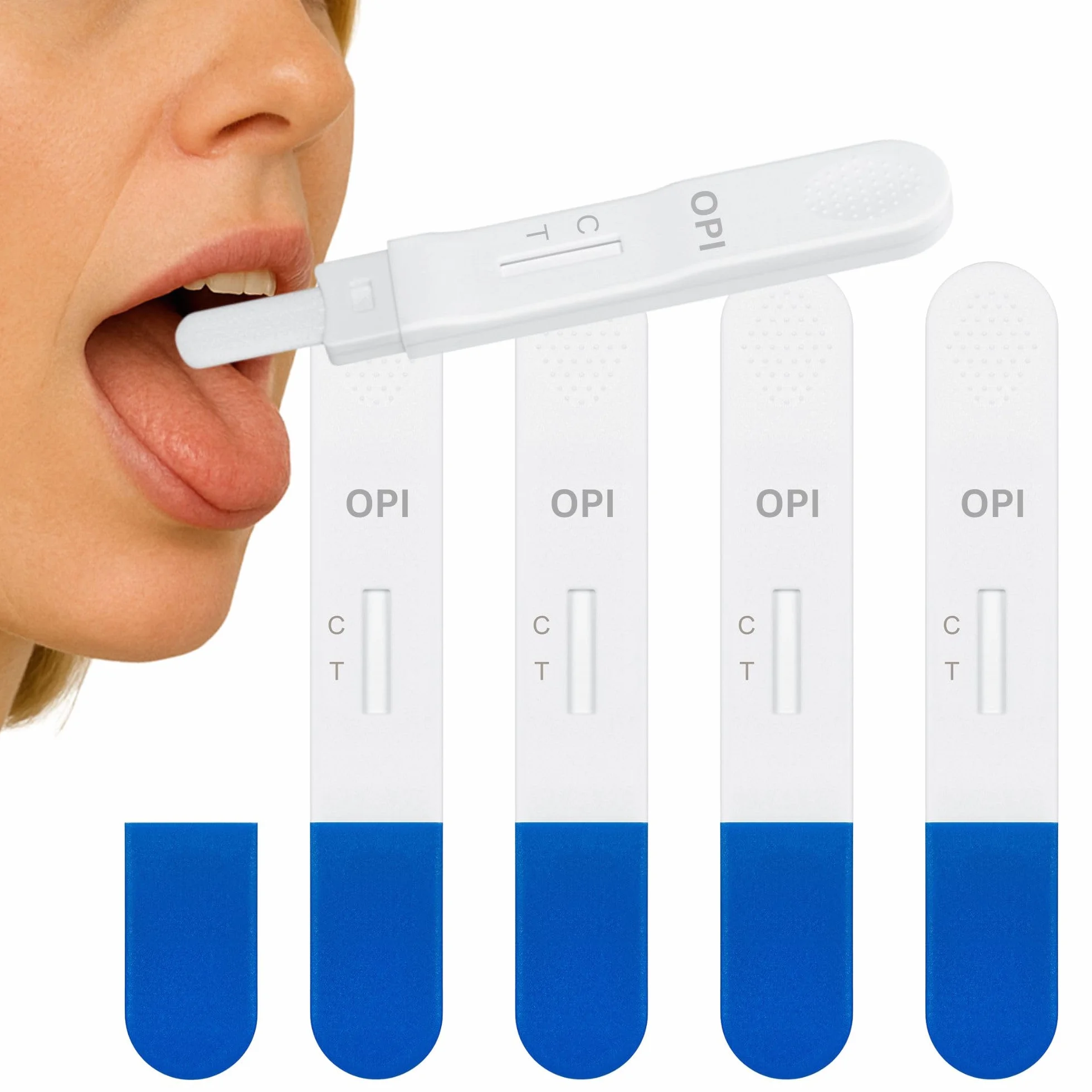5 x Test Ślinowy SalyvGenics na Opiaty | Szybki Test na Opiaty (Heroina, Morfina, Codeina, Oksykodon) w Ślinie i Płynach Ustnych | Zestaw Testowy na Opiaty