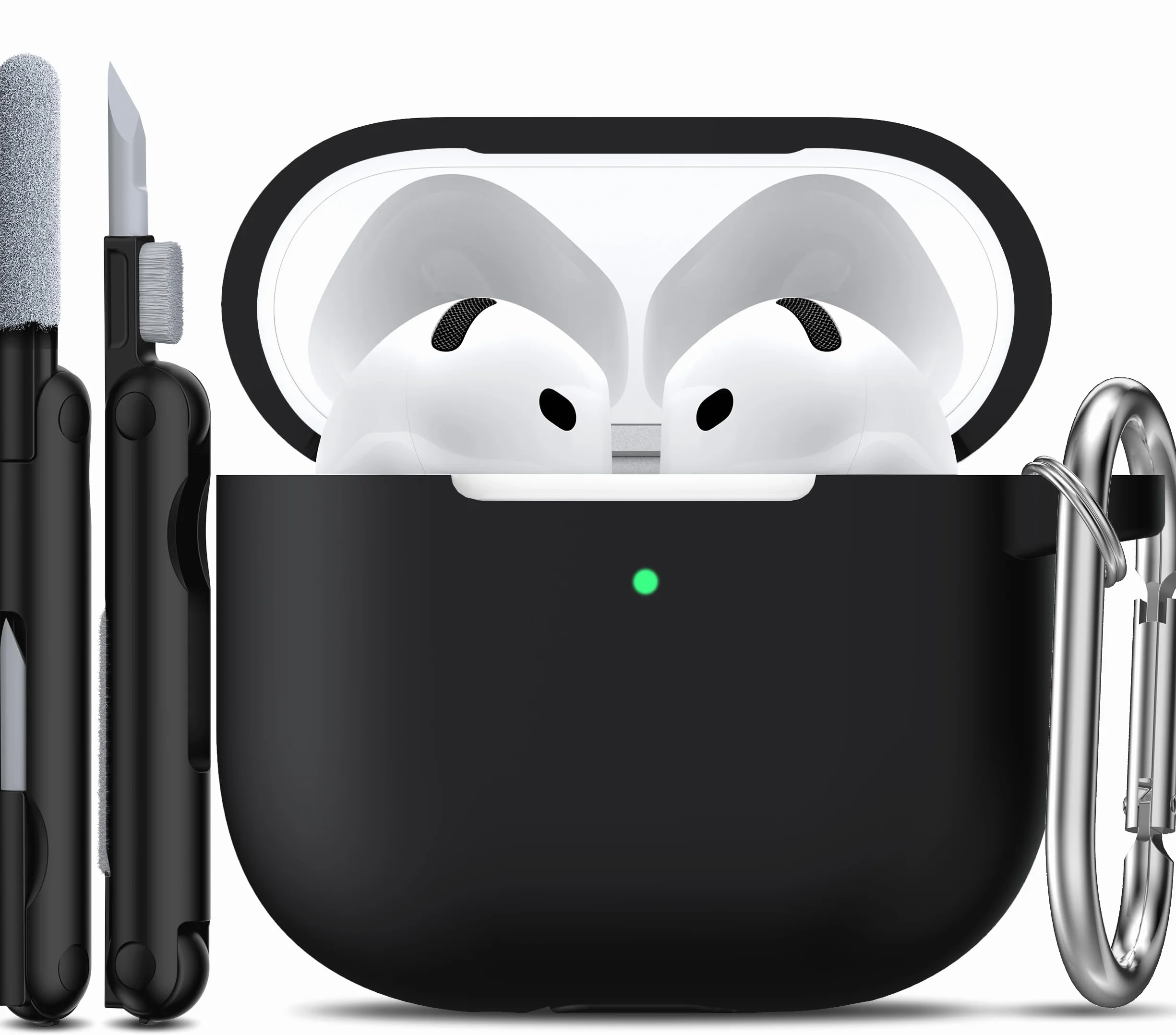 Etui do AirPods 4 R-fun silikonowa z breloczkiem zestaw do czyszczenia