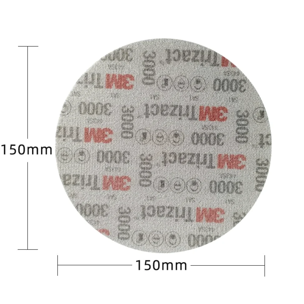 Gąbki szlifierskie Blok tarczy szlifierskiej, 3M gąbkowy papier ścierny polerujący 5000 Wykończenie lakieru samochodowego 6 cali 150 mm okrągły papier ścierny 02085(3000 Grit,5 Pcs)