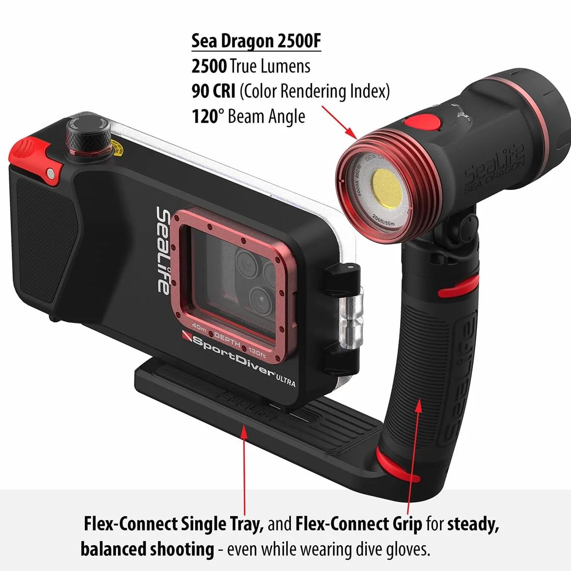 SeaLife SportDiver Ultra obudowa do smartfona 2500 lumenów wodoodporna fotografia