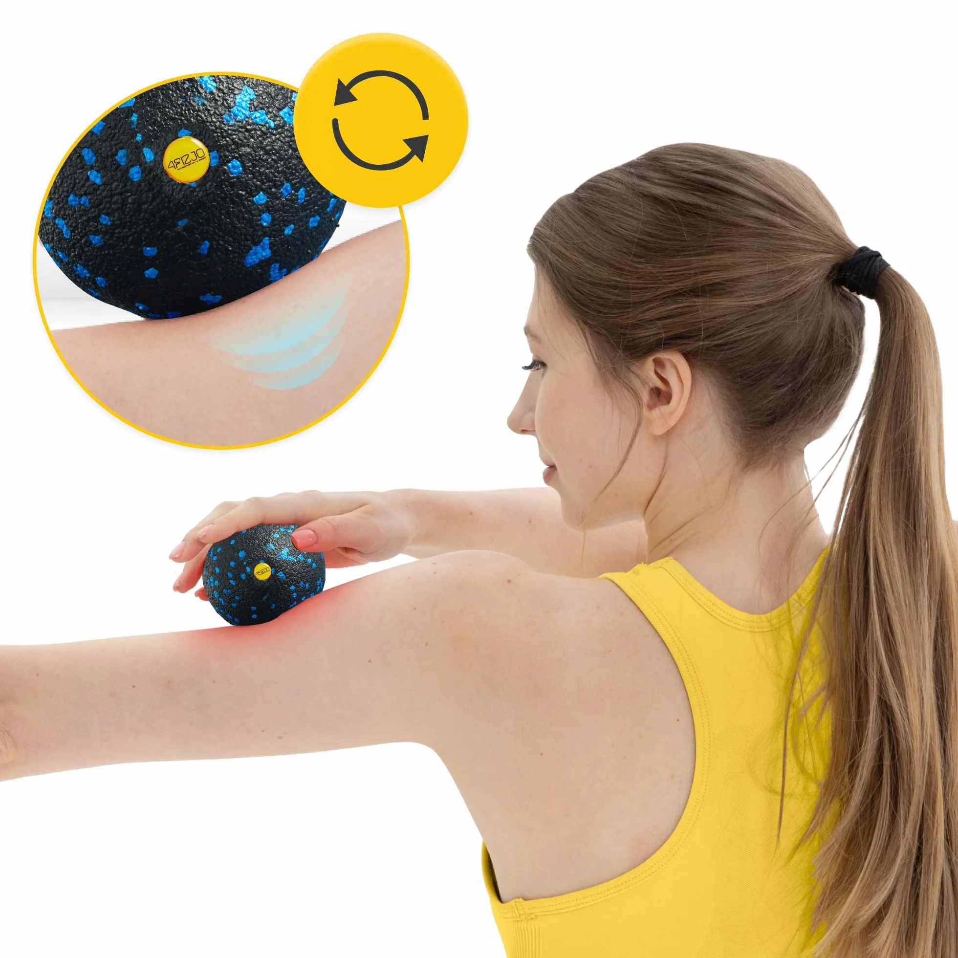 PIŁKA DO MASAŻU PUNKTOWEGO REHABILITACJI PIŁECZKA EPP ROLLER 12CM 4FIZJO
