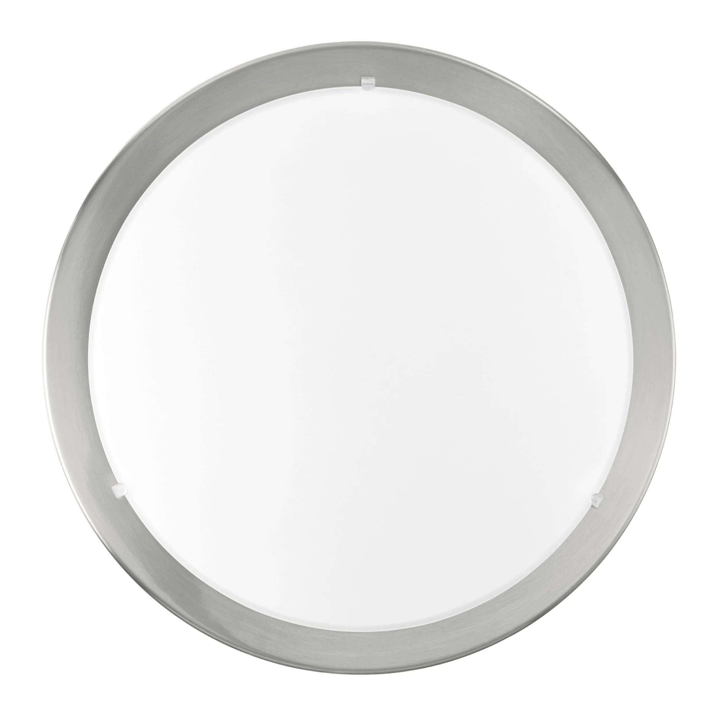 EGLO Lampa sufitowa Planet, 1 punktowa lampa sufitowa nowoczesna, lampa do salonu z metalu i szkła satynowanego, lampa kuchenna w kolorze matowo-niklowym, biała, lampa do korytarza, z oprawką E27
