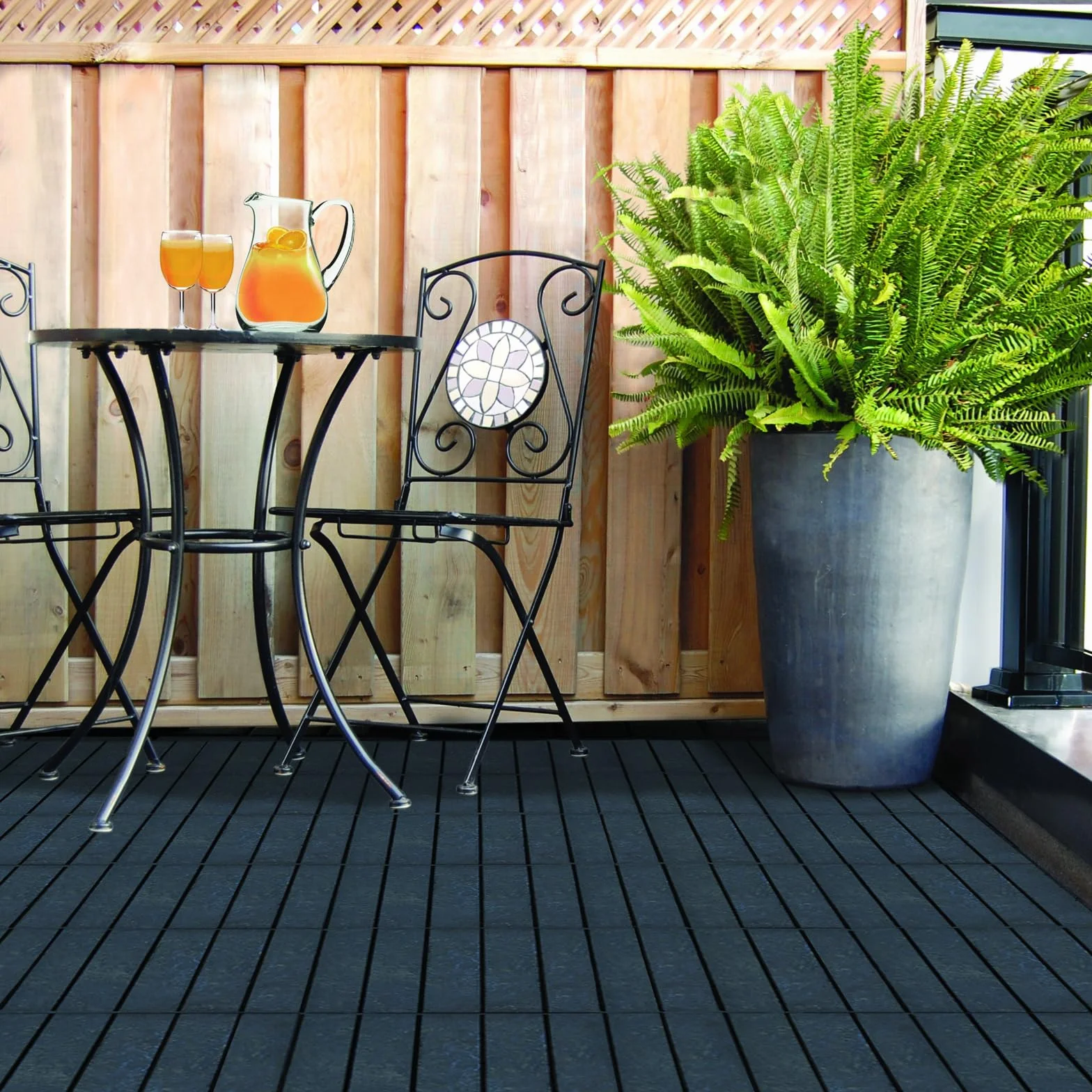 Multy Industries Multy Home MT5100057 6-pak płytki na taras i balkon, 30 x 30 cm, łupkowa
