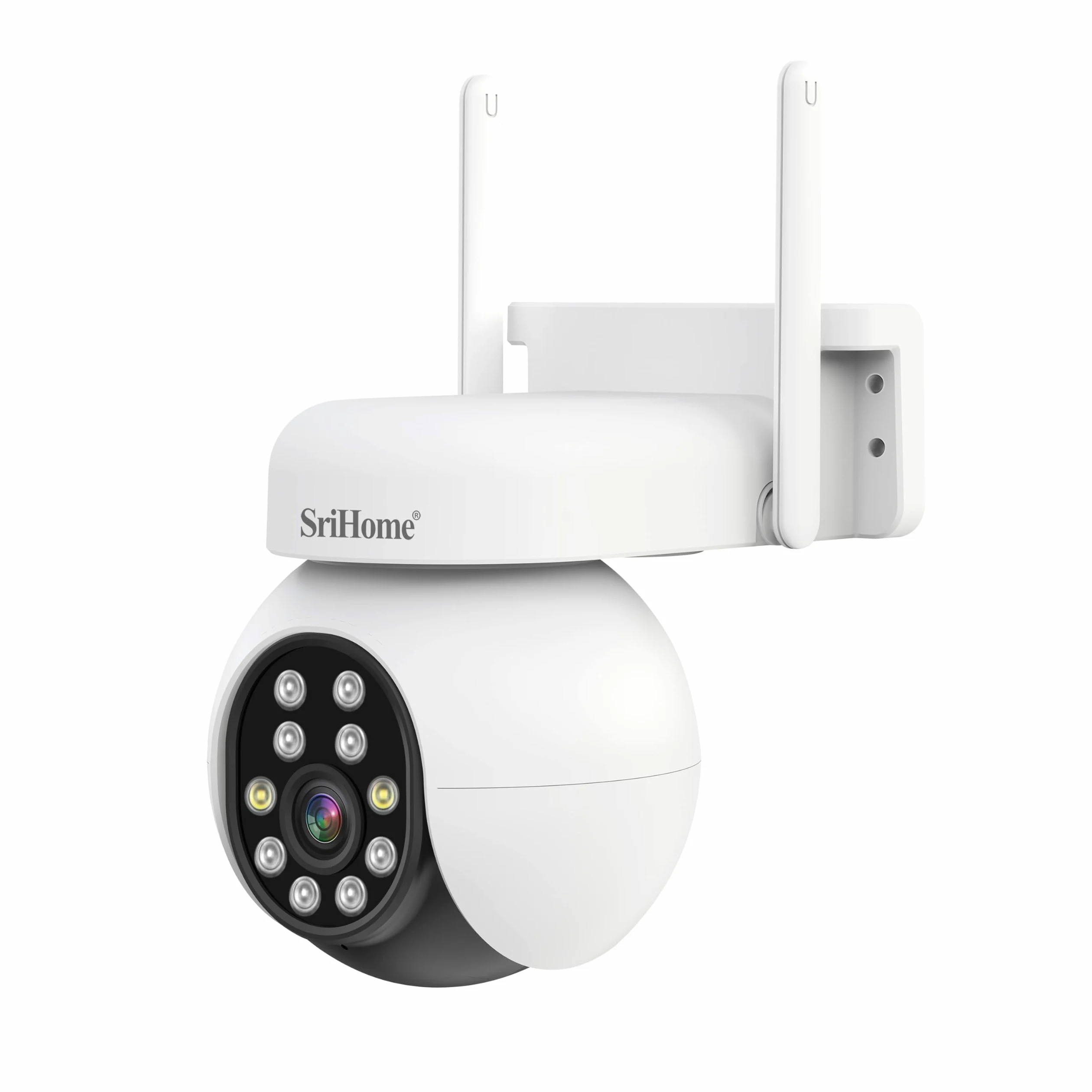 SRIHOME 5MP HD PTZ kamera monitorująca, wykrywanie ludzi, śledzenie ruchu, alarm dźwiękowy i jasny, dwukierunkowy dźwięk, do użytku na zewnątrz/wewnątrz