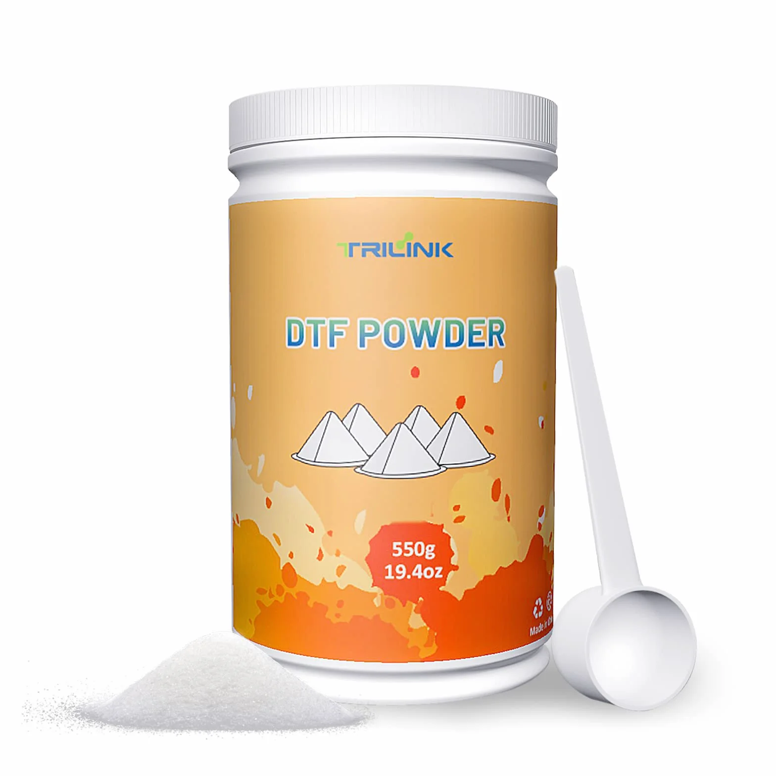 DTF Powder White Digital Transfer Hot Melt Adhesive, 550 g